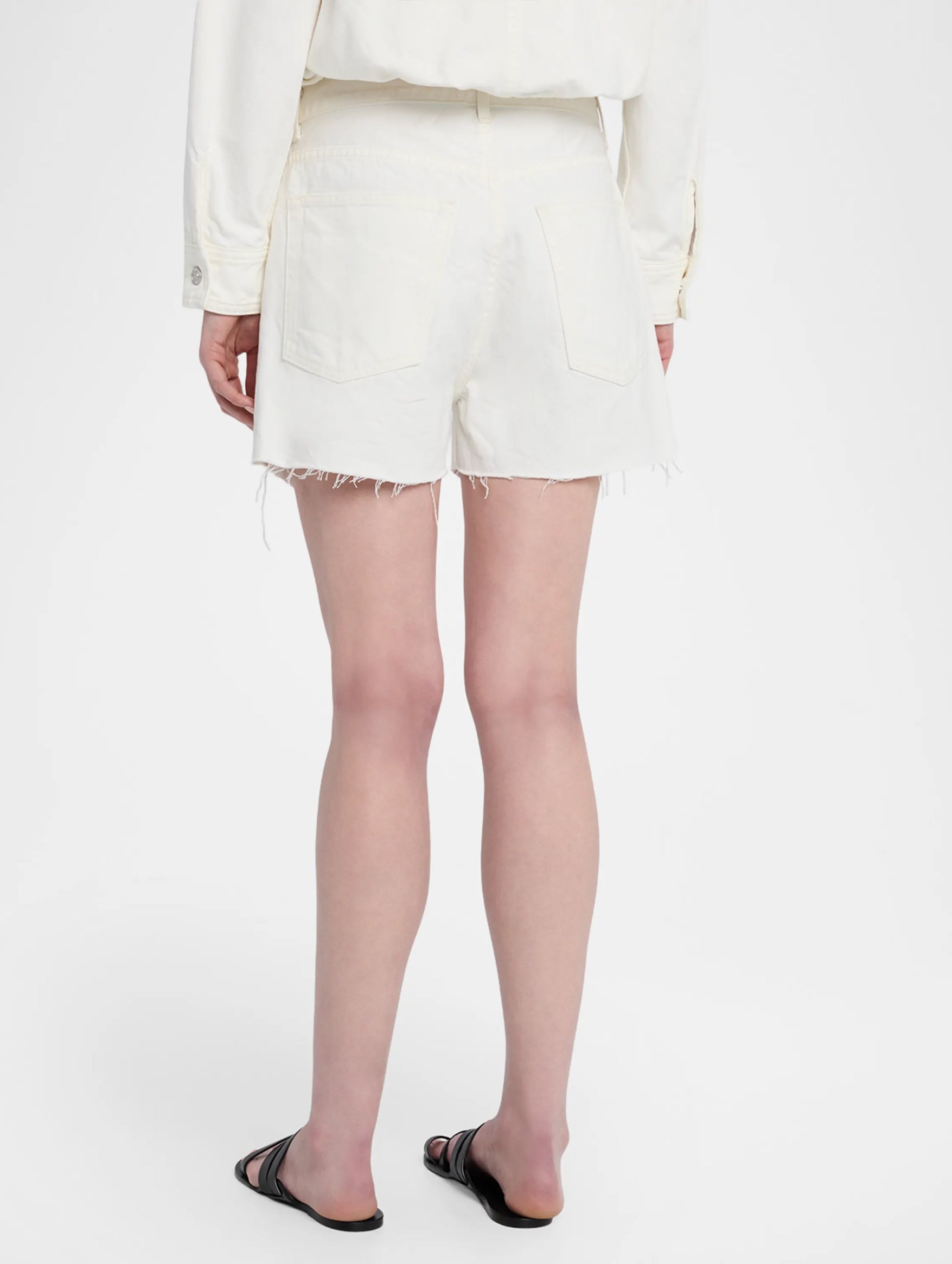 Cobain Denim Short in Cream
