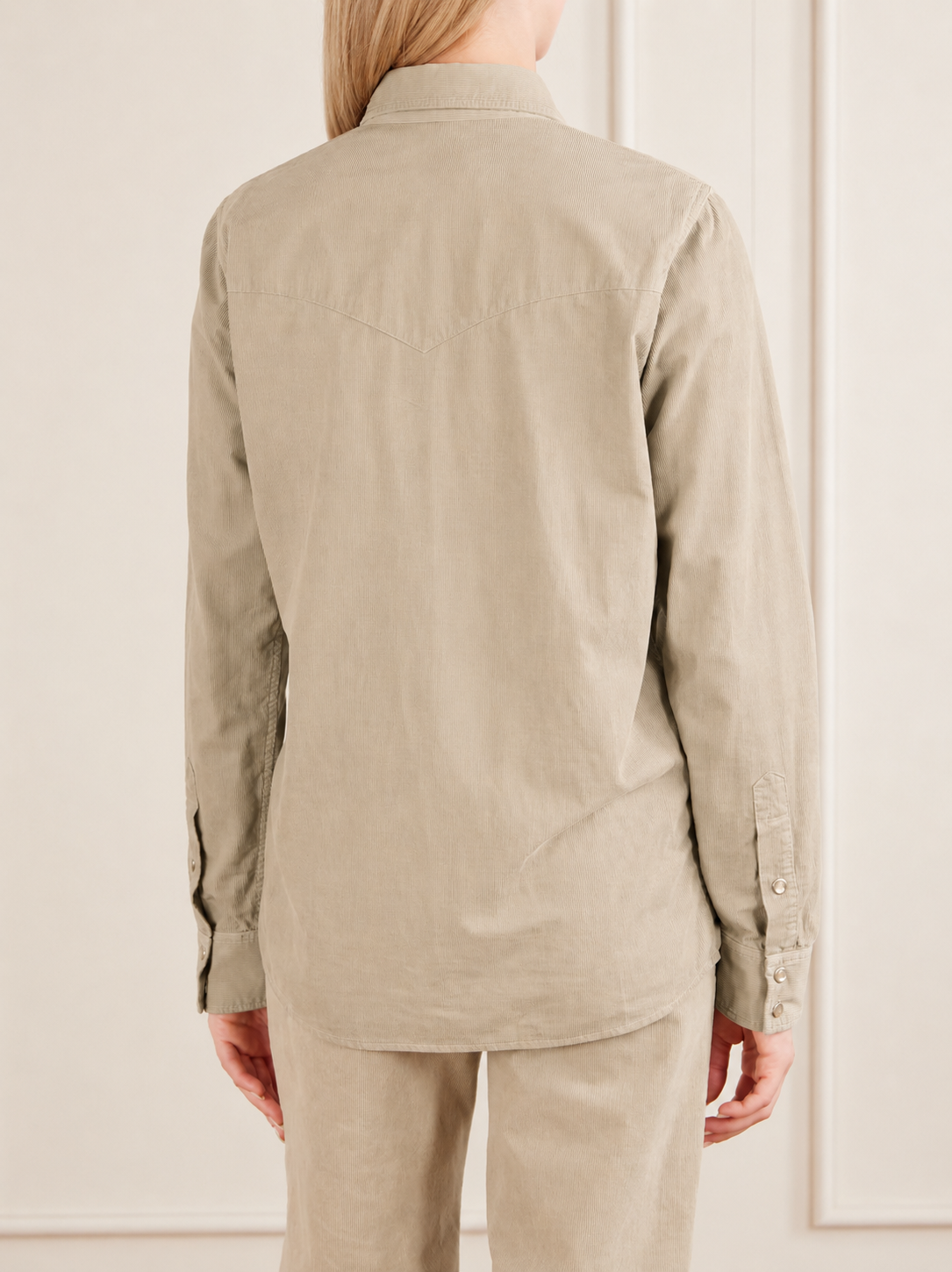 Travis Corduroy Shirt in Travertine