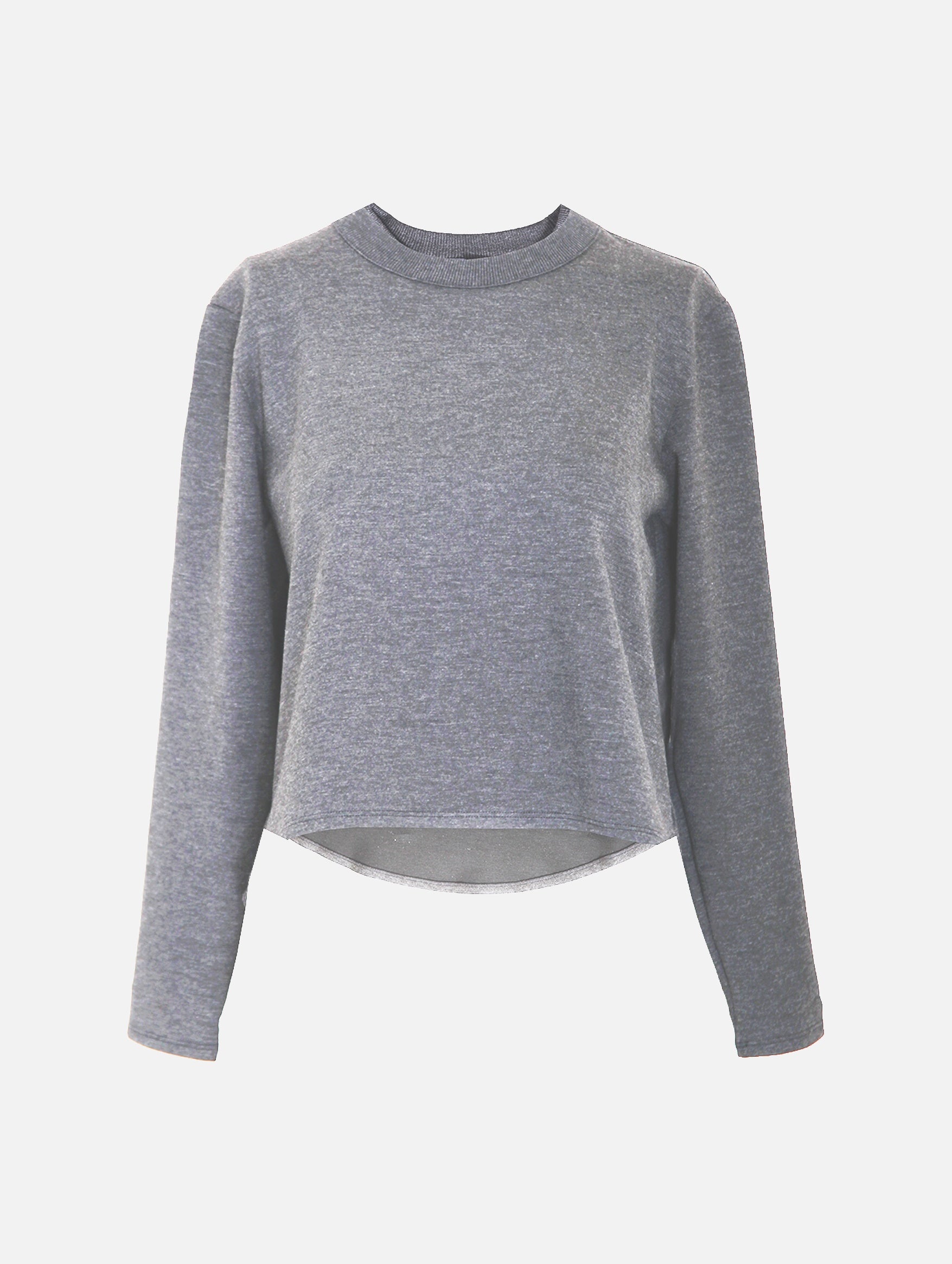 A-Line Double Knit Sweater in Grey Oatmeal