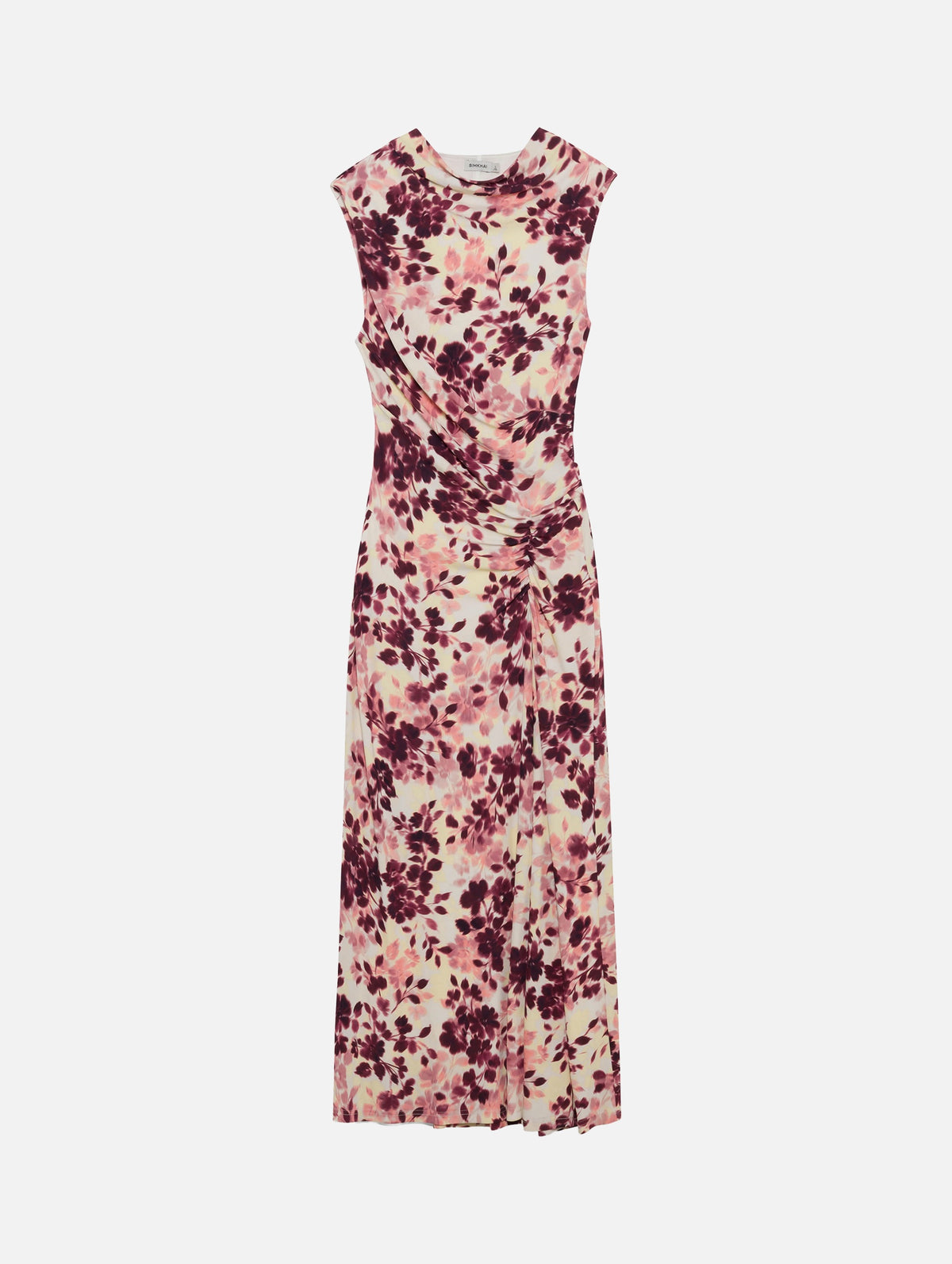Acacia Midi Dress in Fig Multi