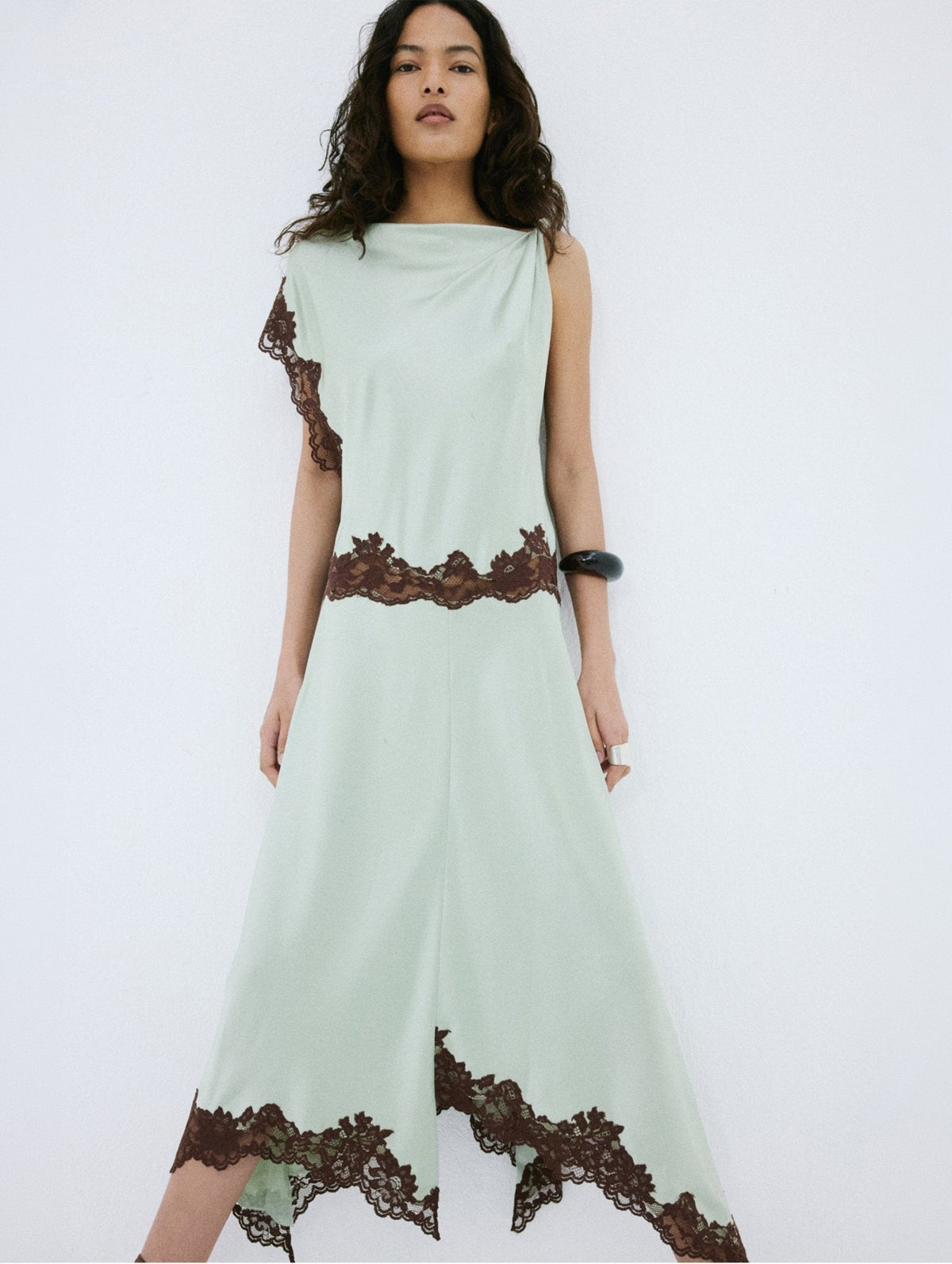 Adriana Midi Dress in Mint Green