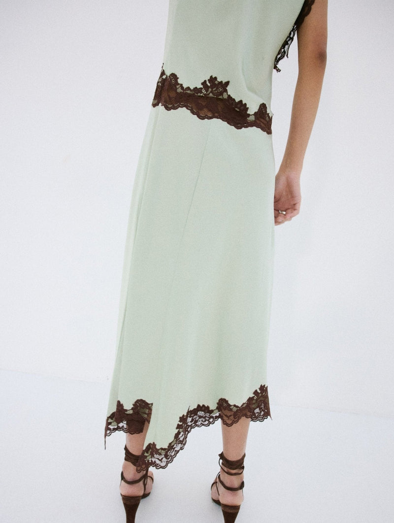 Adriana Midi Dress in Mint Green