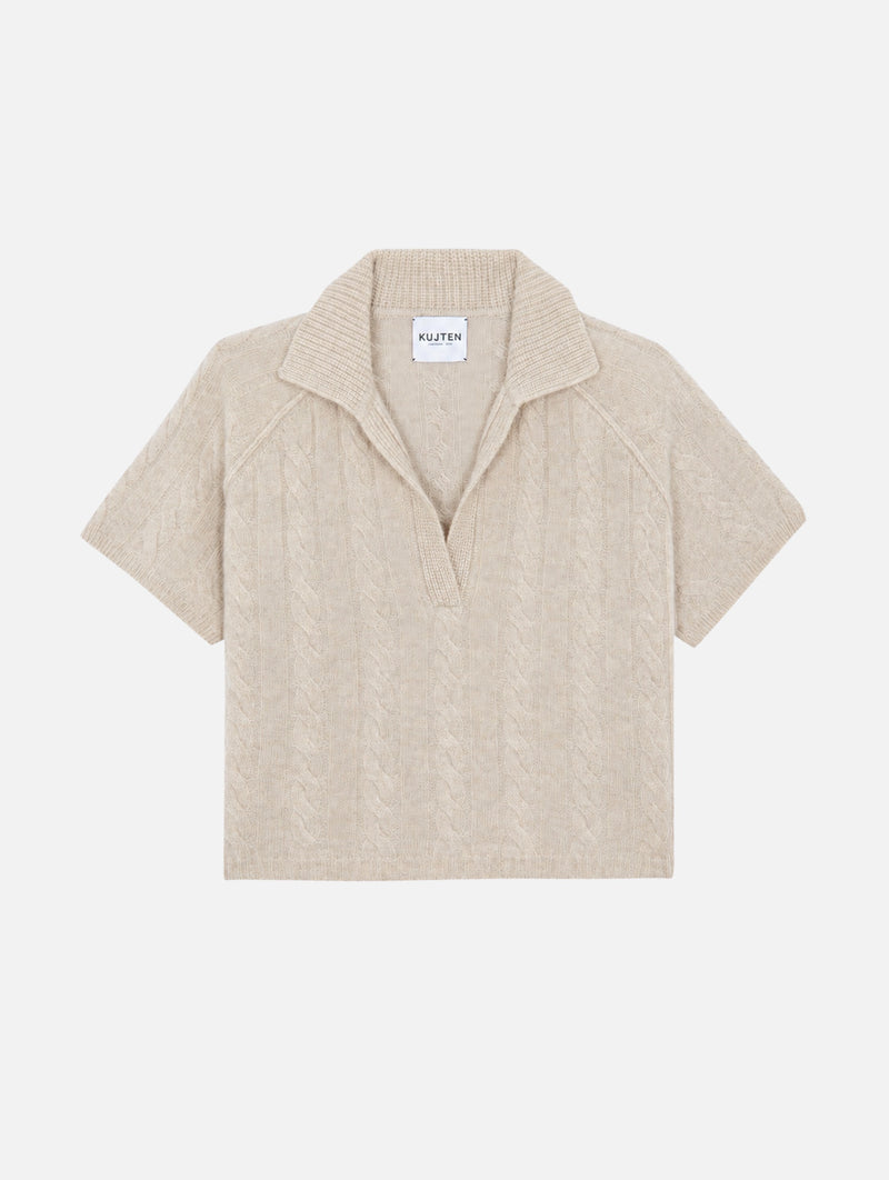 Aenor Cable Polo Sweater in Organic
