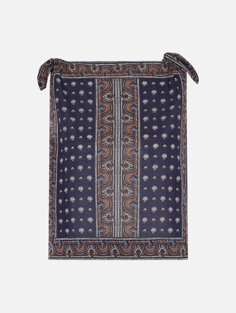 Amalia Top in Bleu Foulard De La Mer