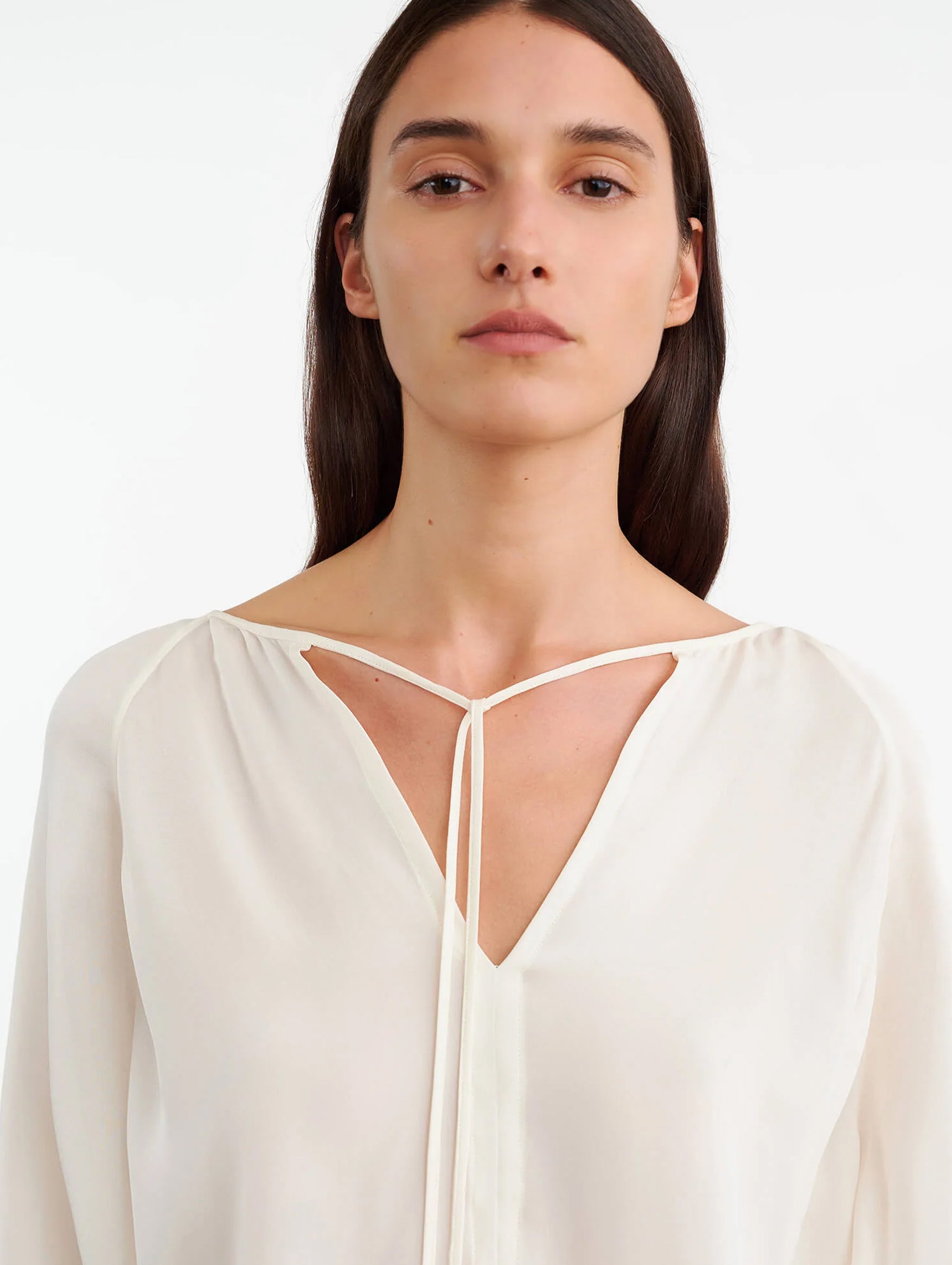 Acadia Blouse in Ivory