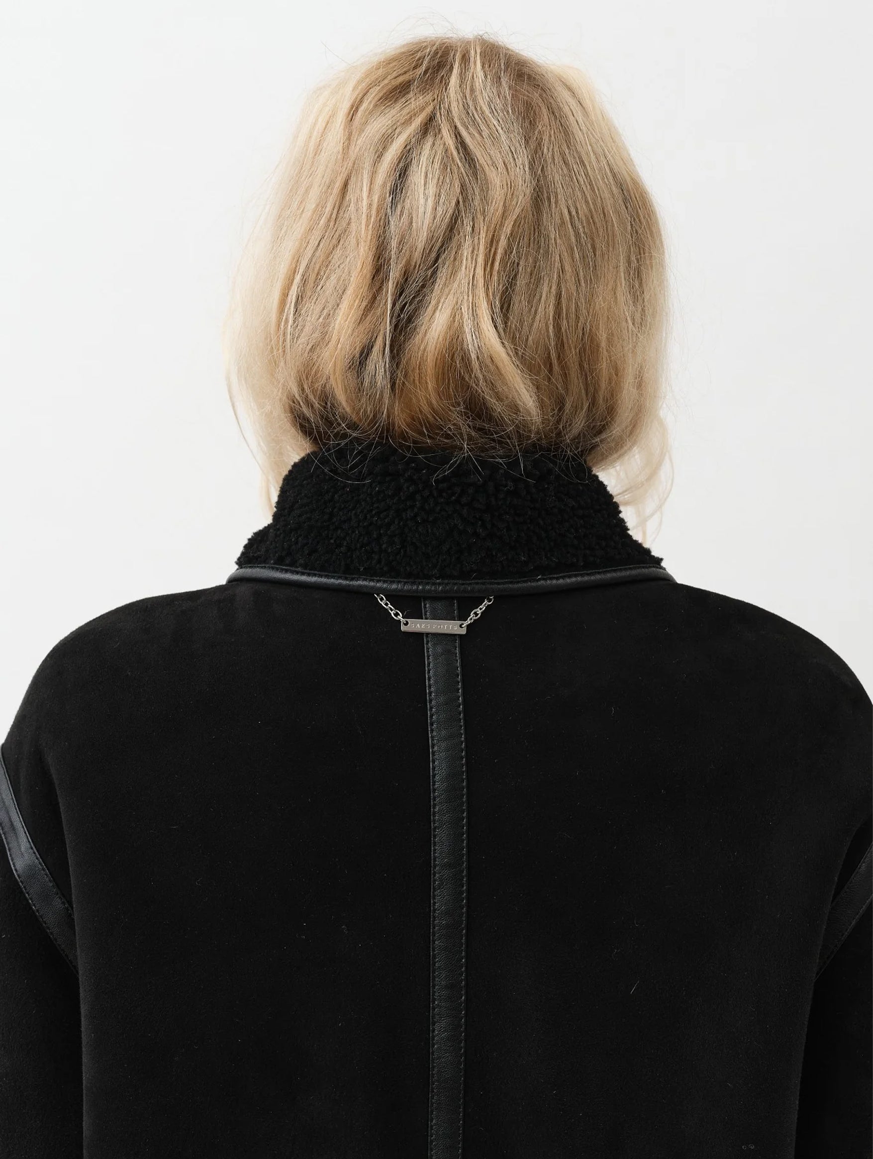 Ada Jacket in Black Shearling