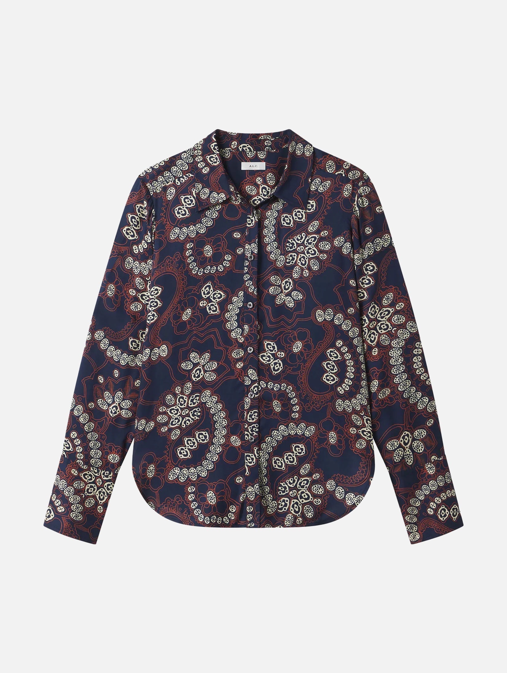 Aiden Paisley Top in Navy