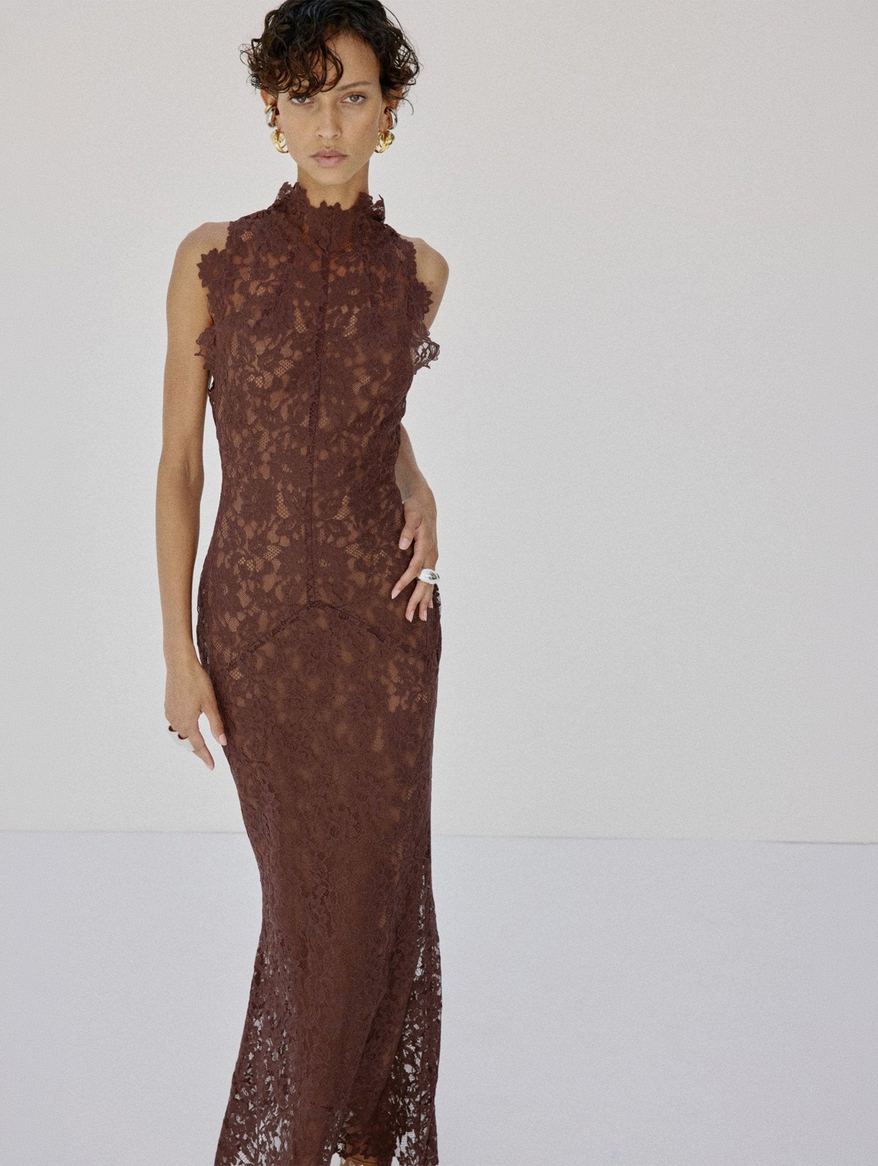 Ainhoa Maxi Dress in Brown