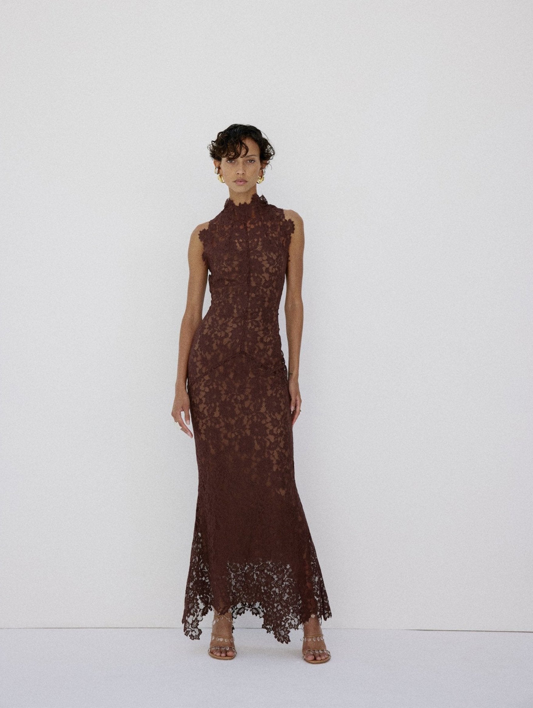 Ainhoa Maxi Dress in Brown