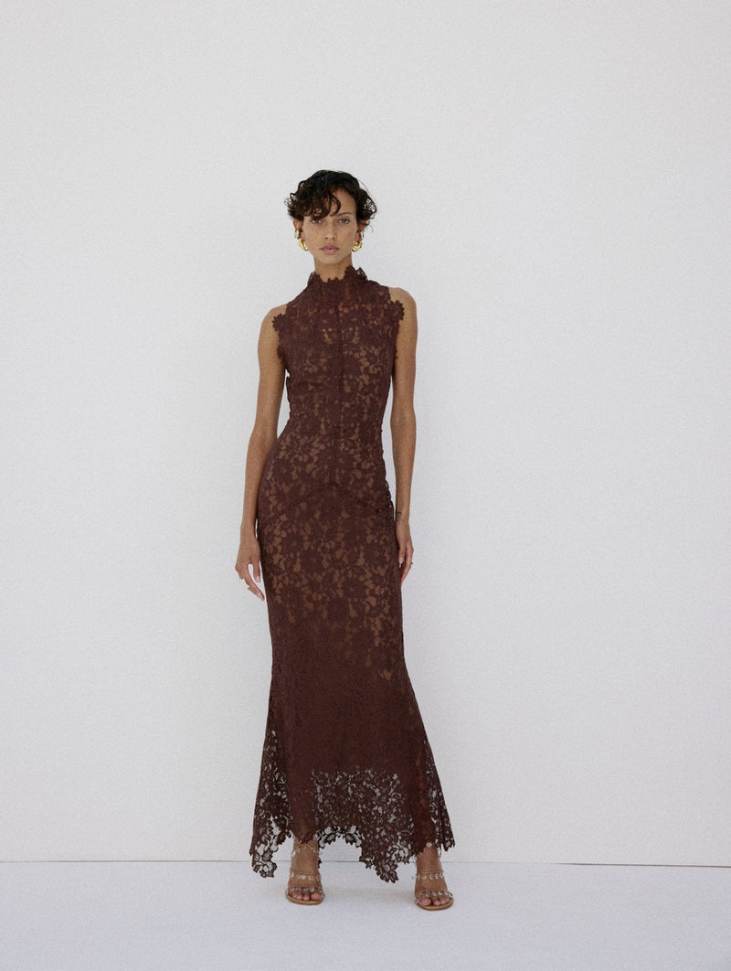 Ainhoa Maxi Dress in Brown