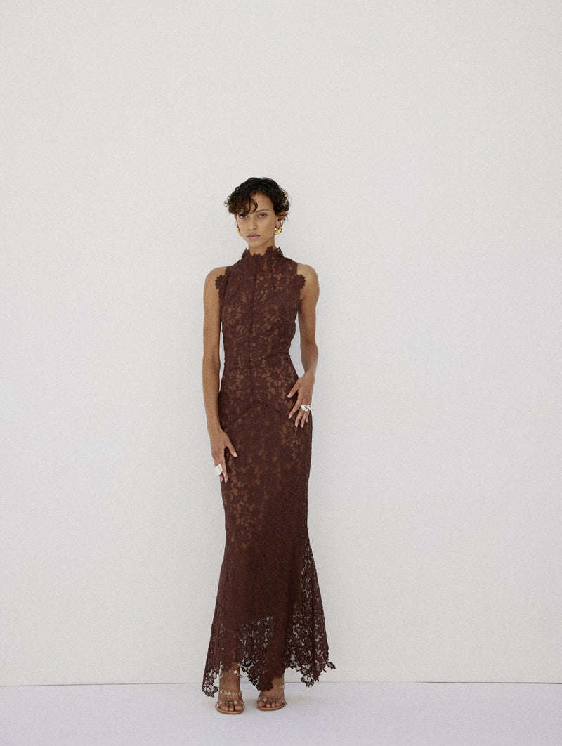 Ainhoa Maxi Dress in Brown