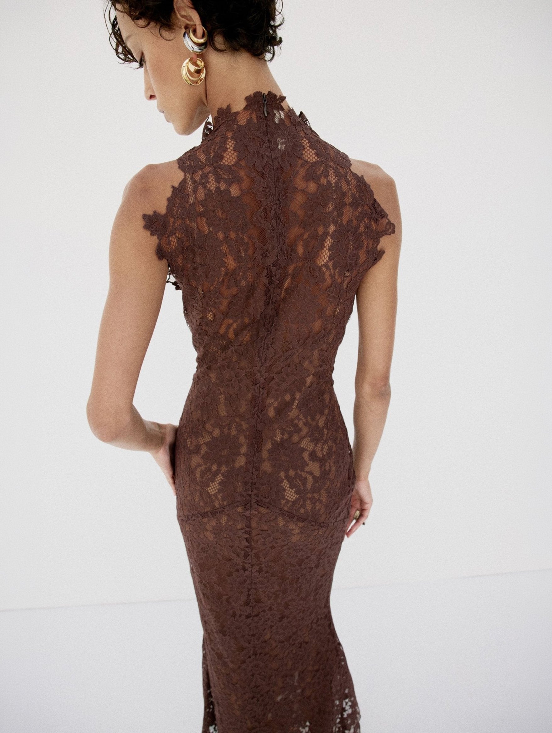 Ainhoa Maxi Dress in Brown