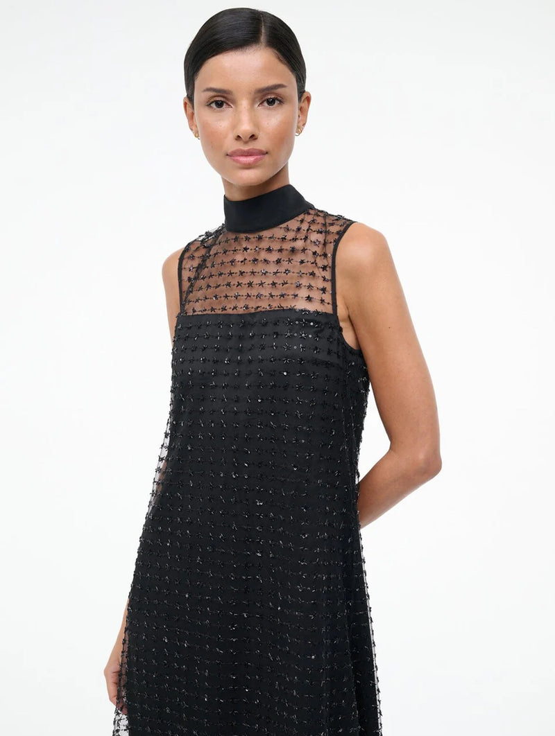 Albee Dress in Stardust Onyx