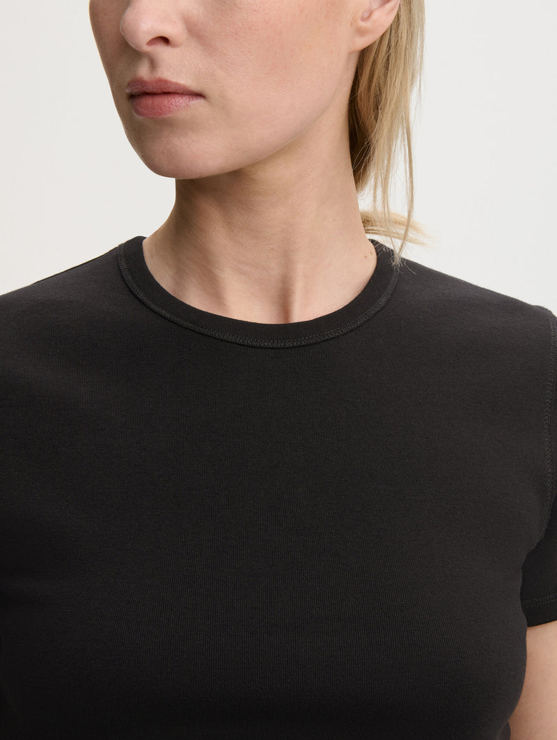 Alicia Organic Cotton T-shirt in Black