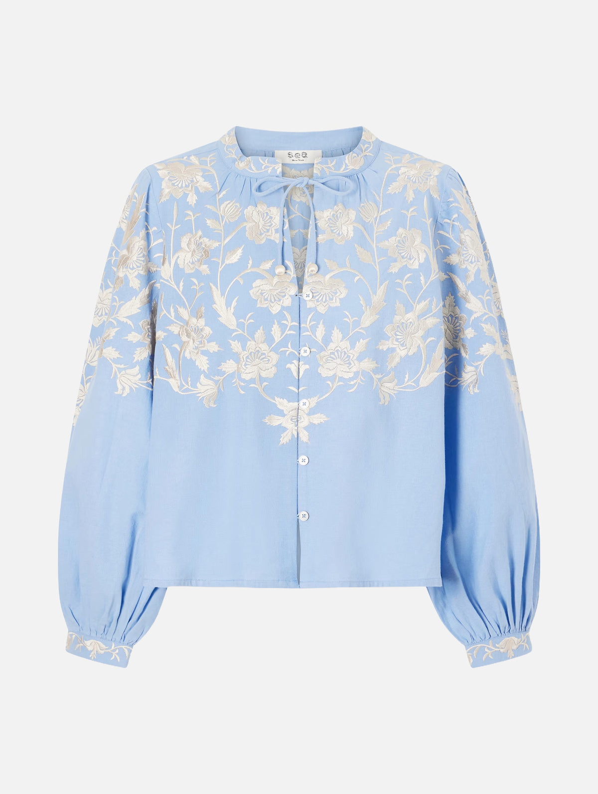Alina Lace Shirt in Blue