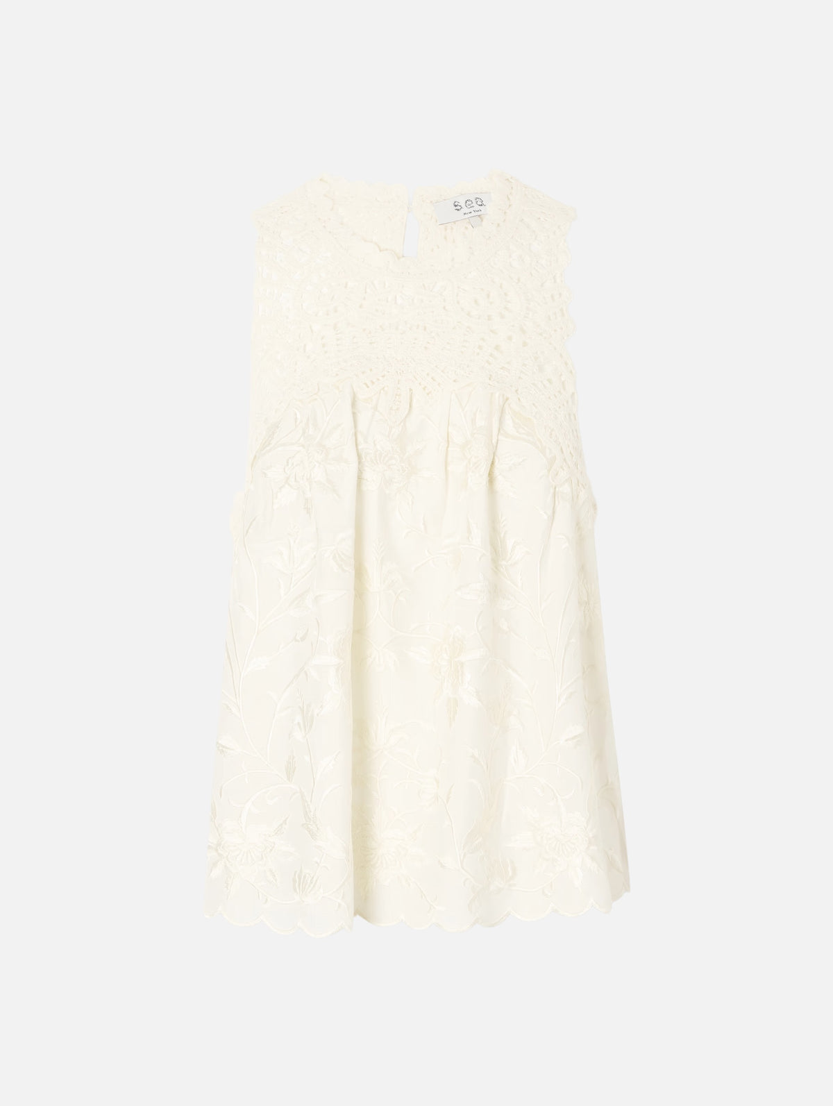 Alina Lace Tank Top in Cream