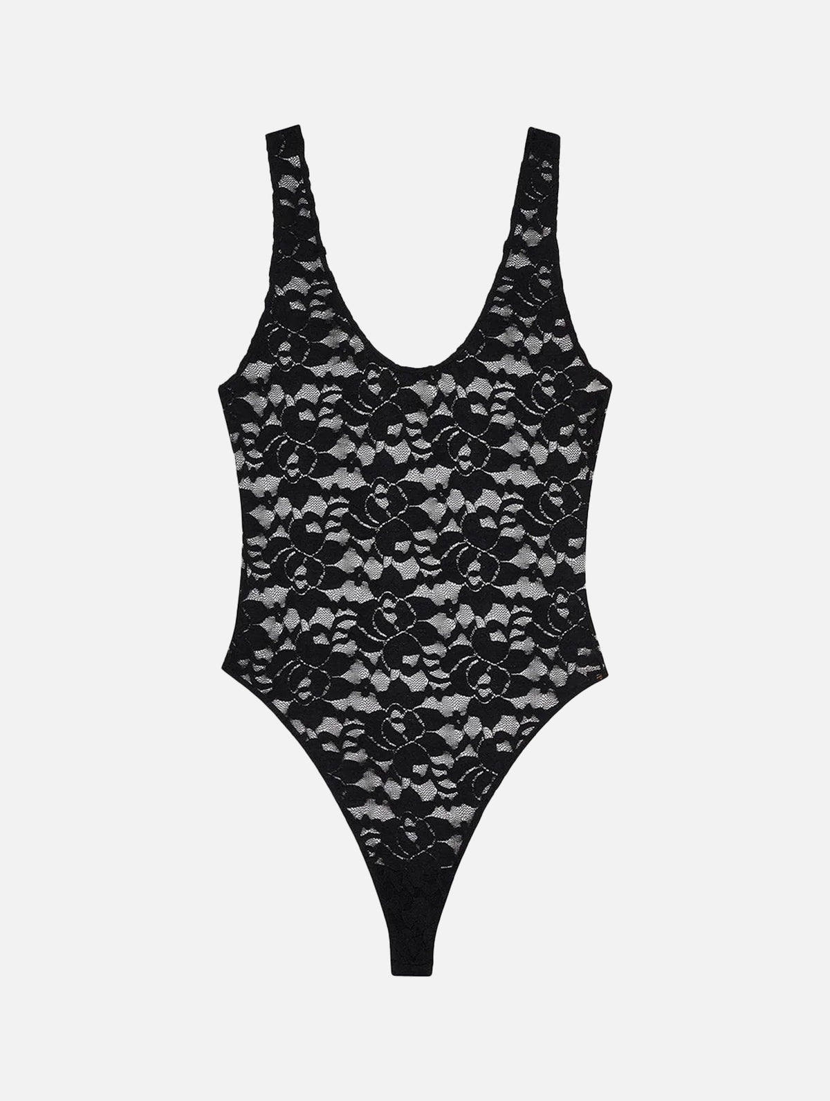 Alysha Bodysuit in Black Floral Lace