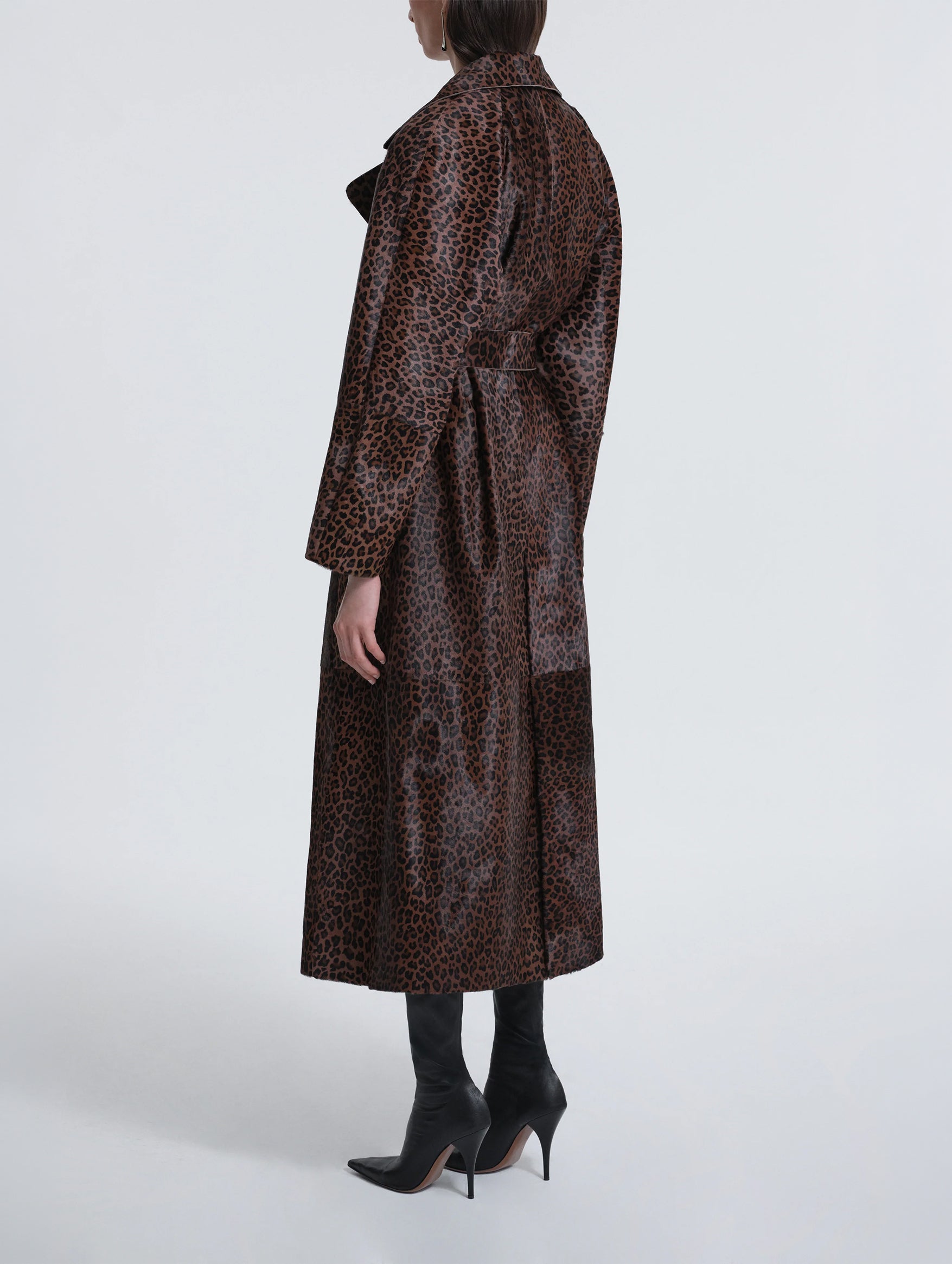 Althea Ponyhair Coat in Deep Leopard