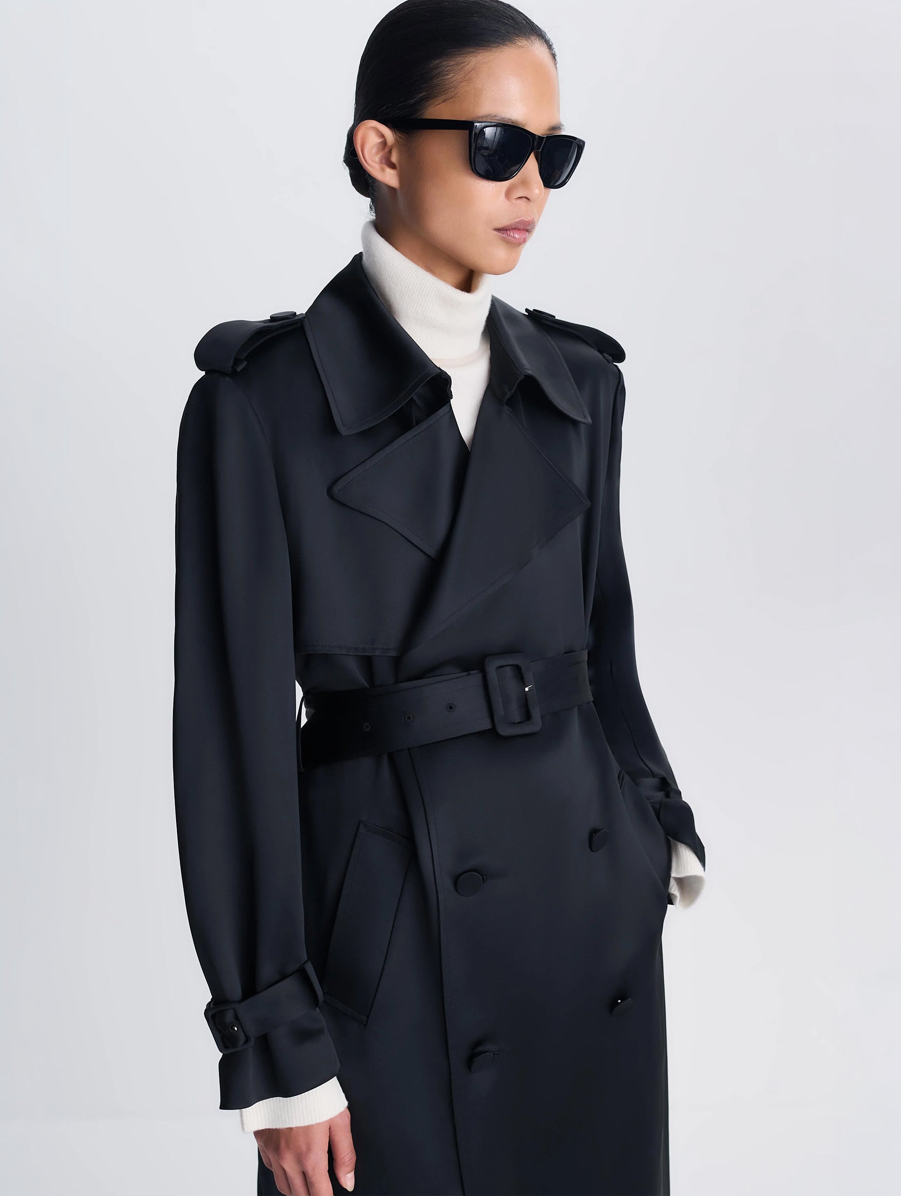 Alvida Belted Coat in Black