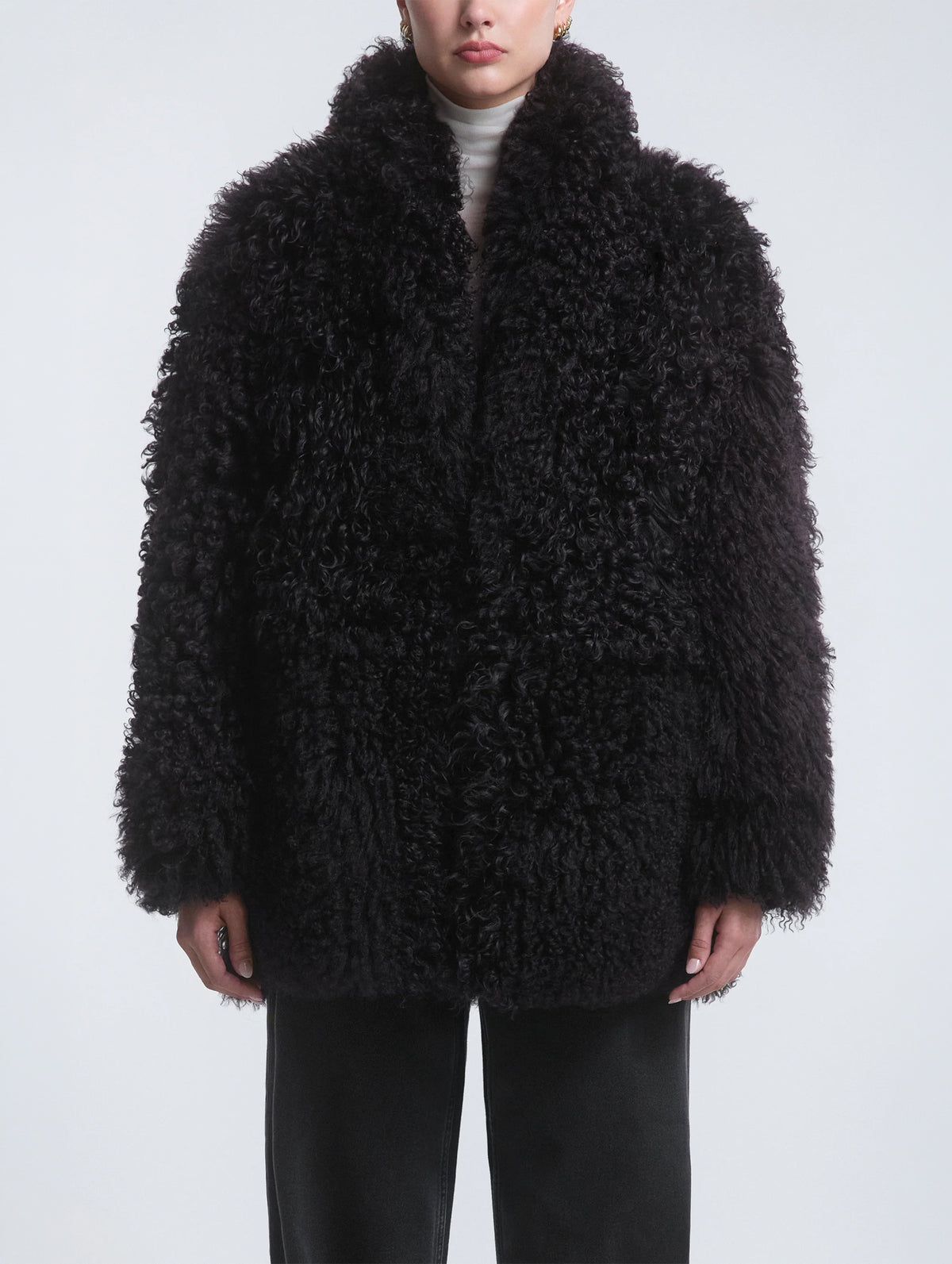 Amara Shearling Jacket in Rich Brown