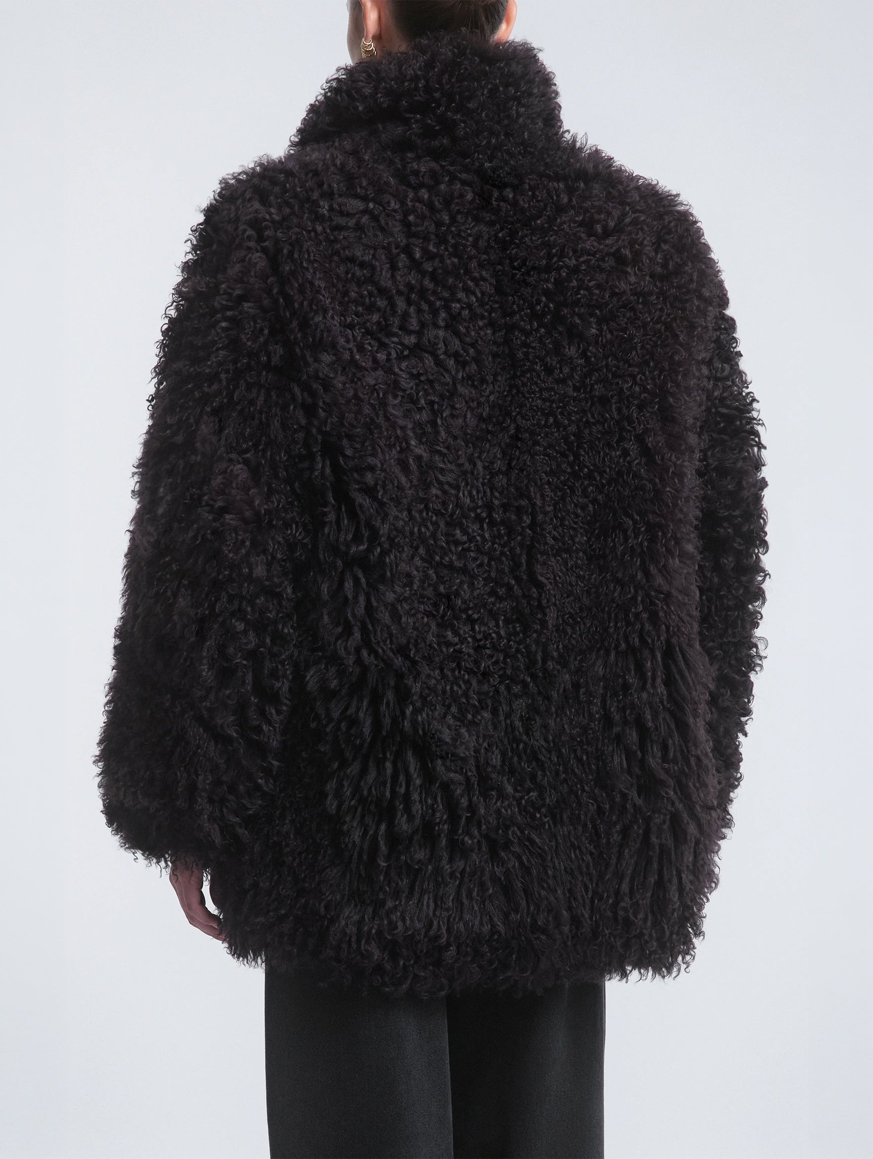 Amara Shearling Jacket in Rich Brown