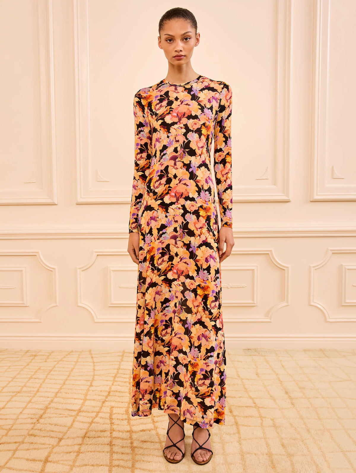 Amari Jersey Dress in Night Bloom