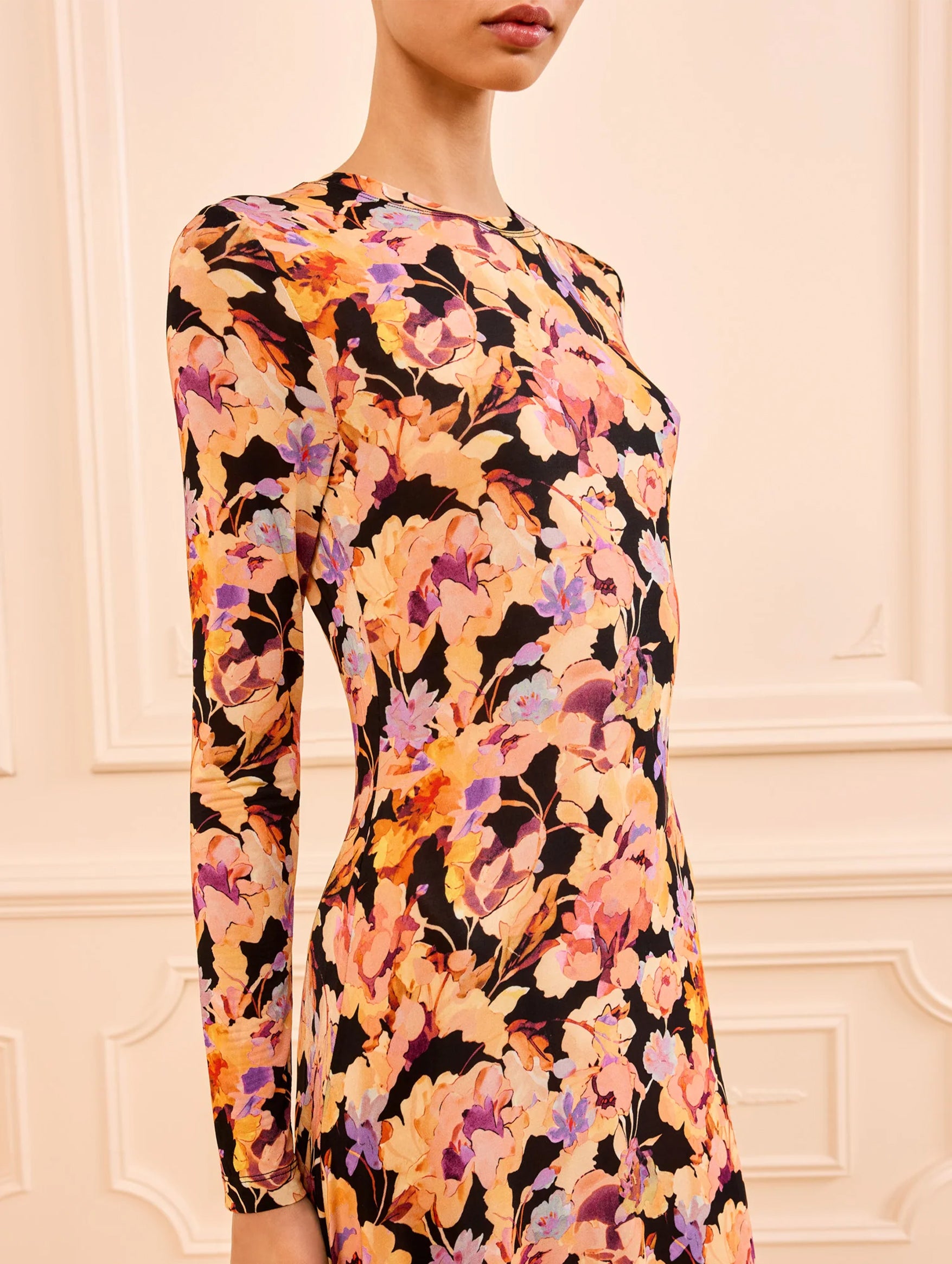Amari Jersey Dress in Night Bloom