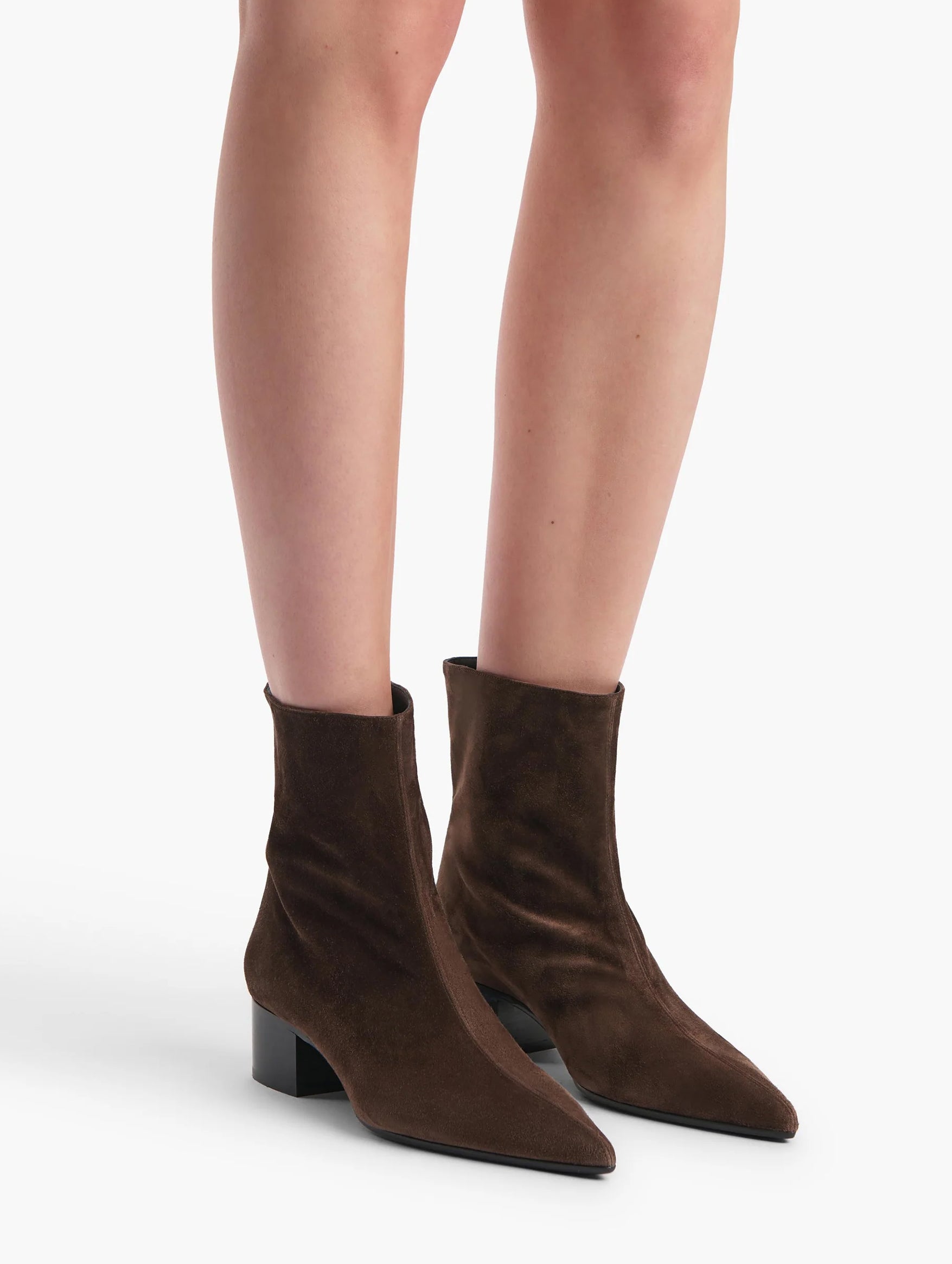 Andee Ankle Boot in Ebano Suede