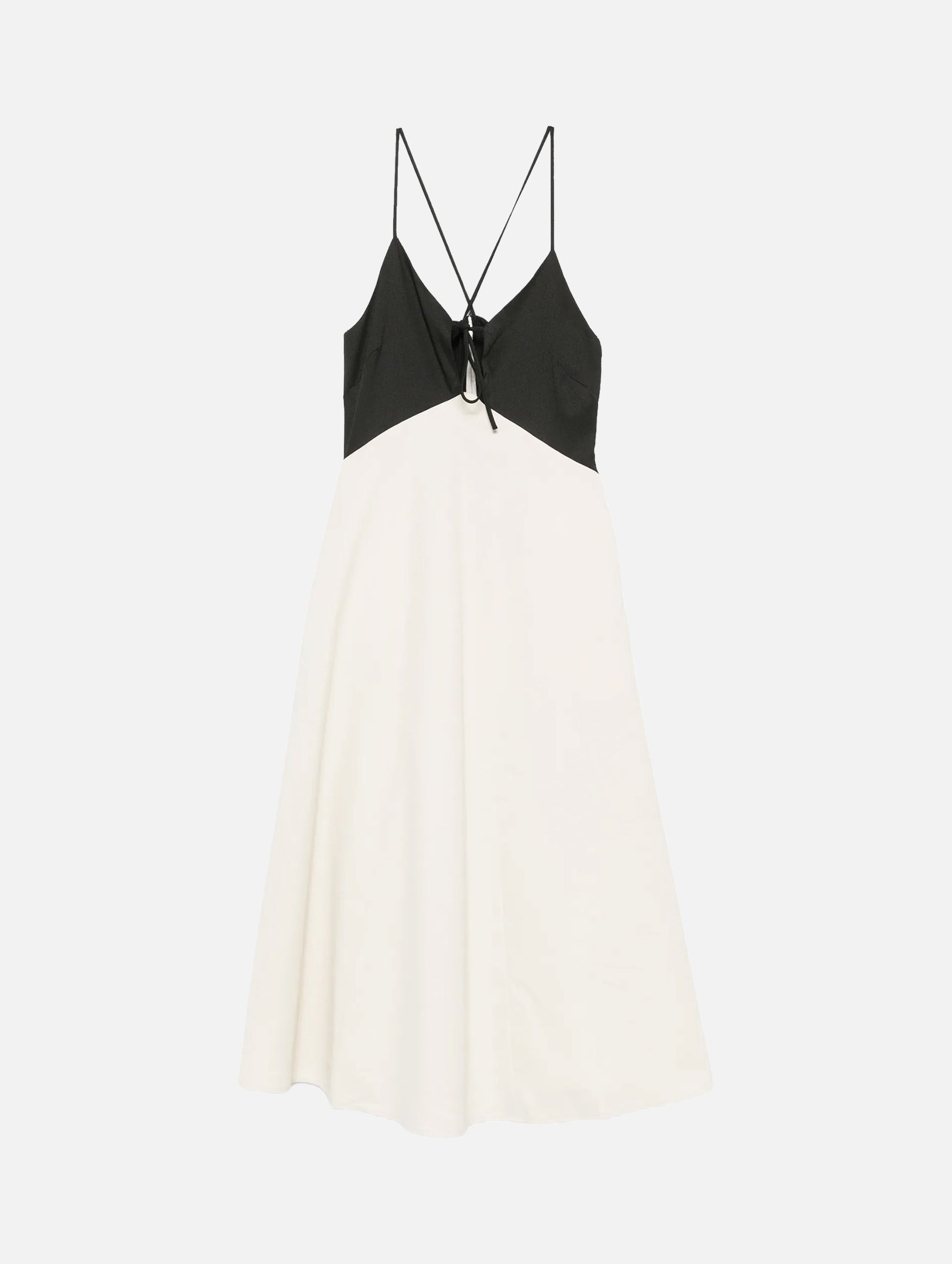 Angelina Maxi Dress in Black/White Multi