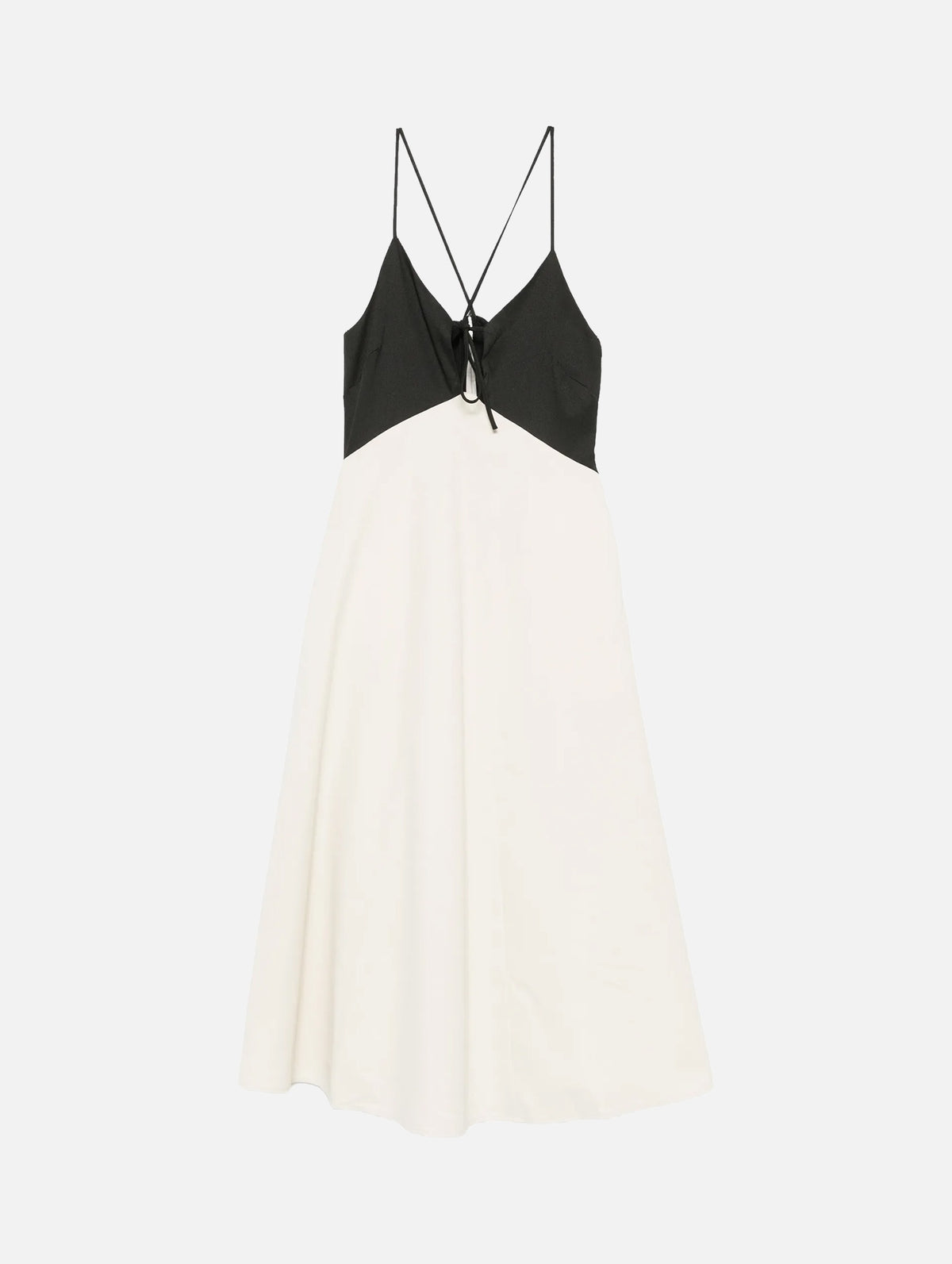 Angelina Maxi Dress in Black/White Multi