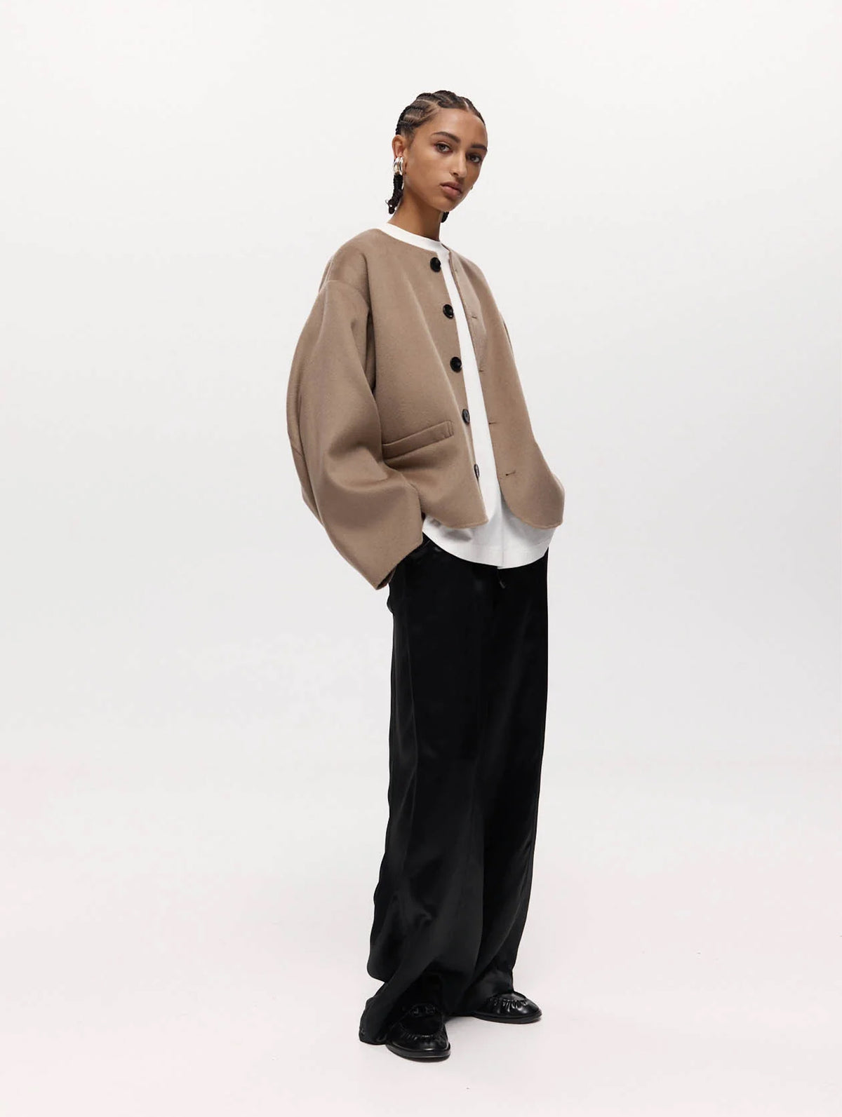 Angelo Wool Jacket in Taupe