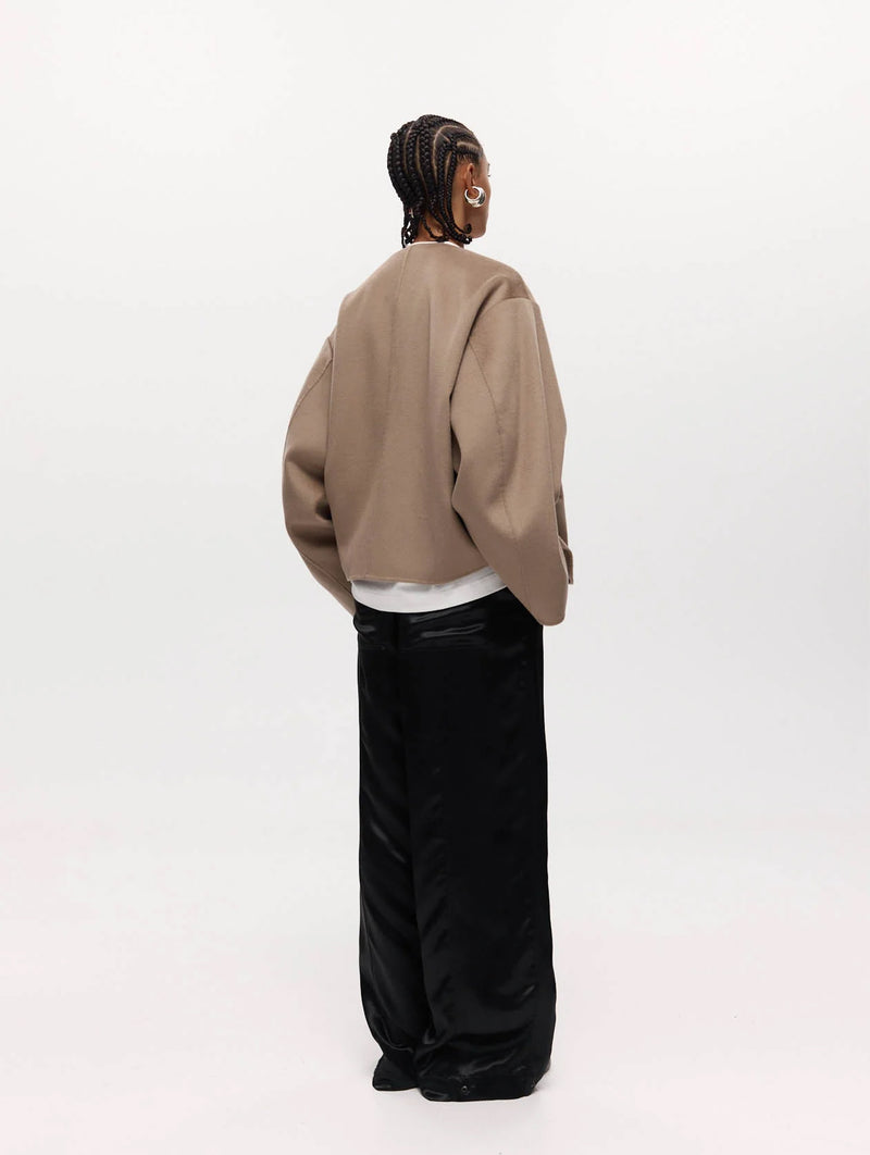 Angelo Wool Jacket in Taupe