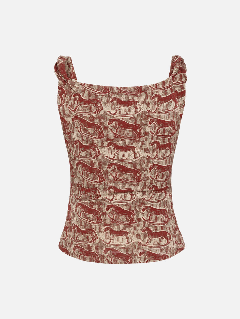 Anna Top in Red Rocking Horses