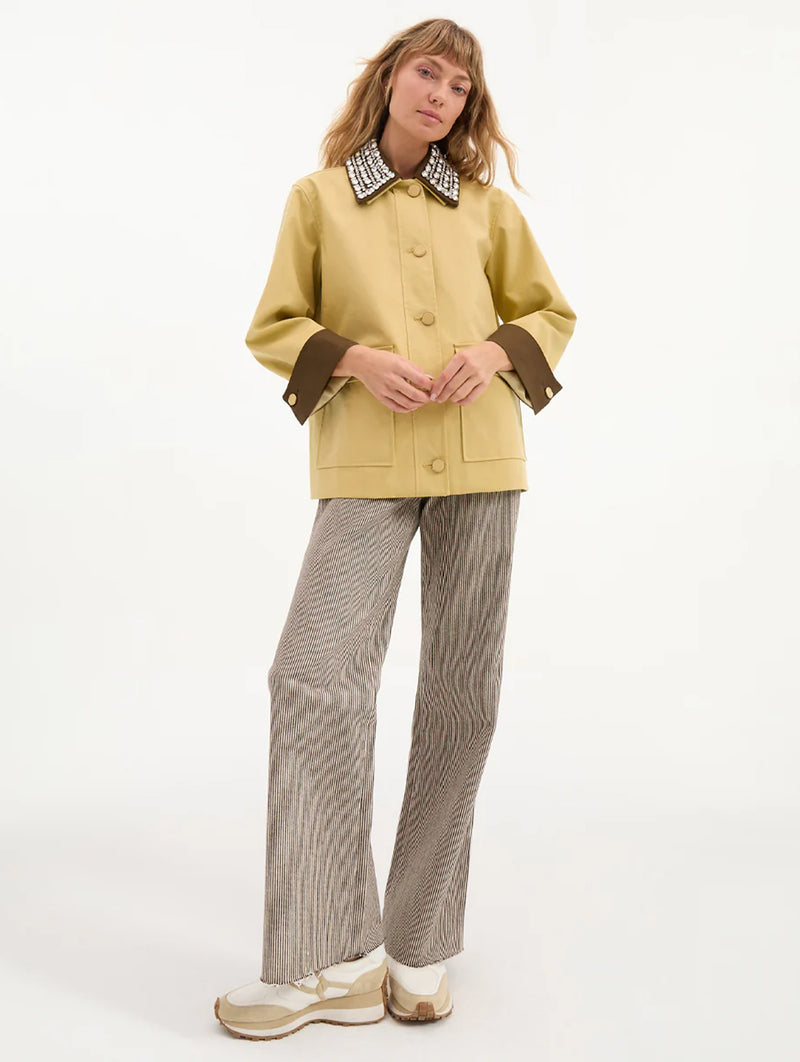 Arlen Dickey Cotton Coat in Flax
