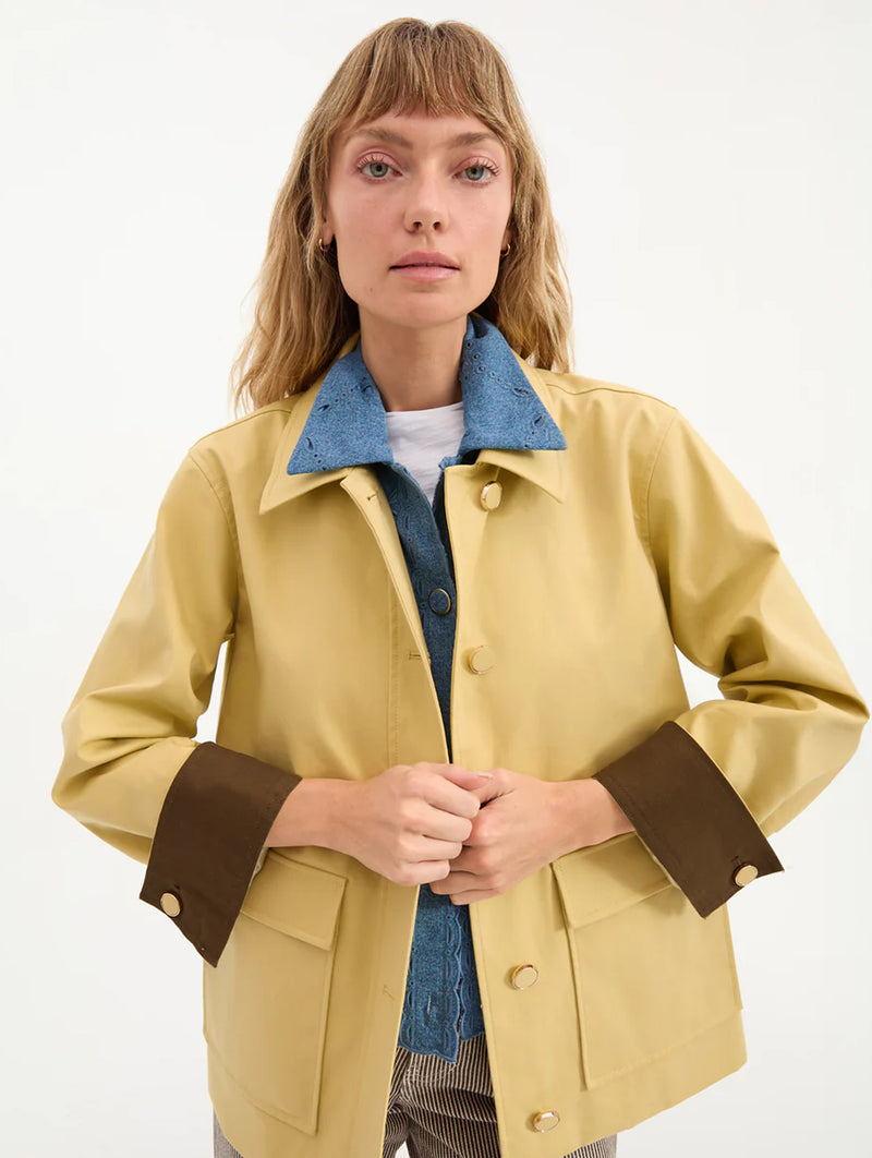 Arlen Dickey Cotton Coat in Flax