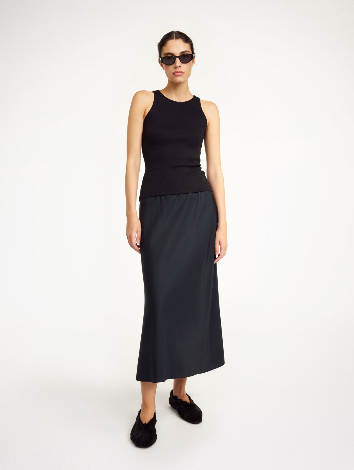 Amani Organic Cotton Tank Top in Black