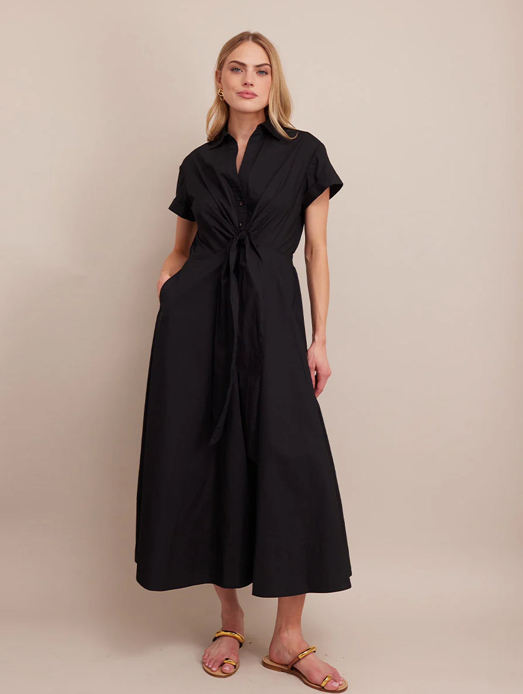 Asbury Midi Dress in Black