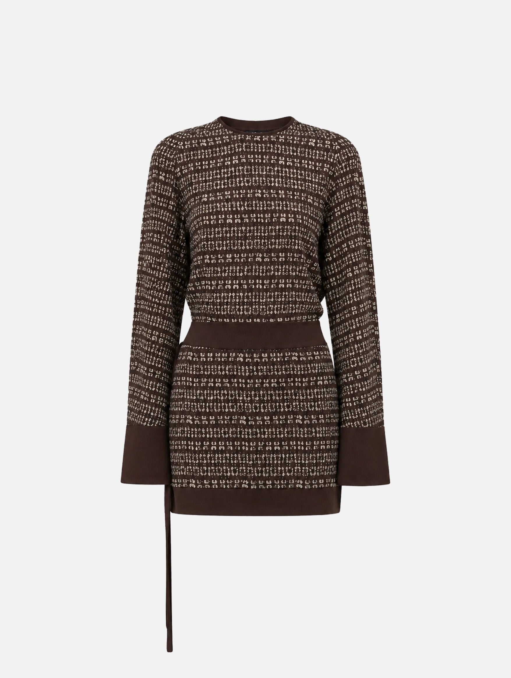 Astrid Long Sleeve Mini Dress in Tisso Plum