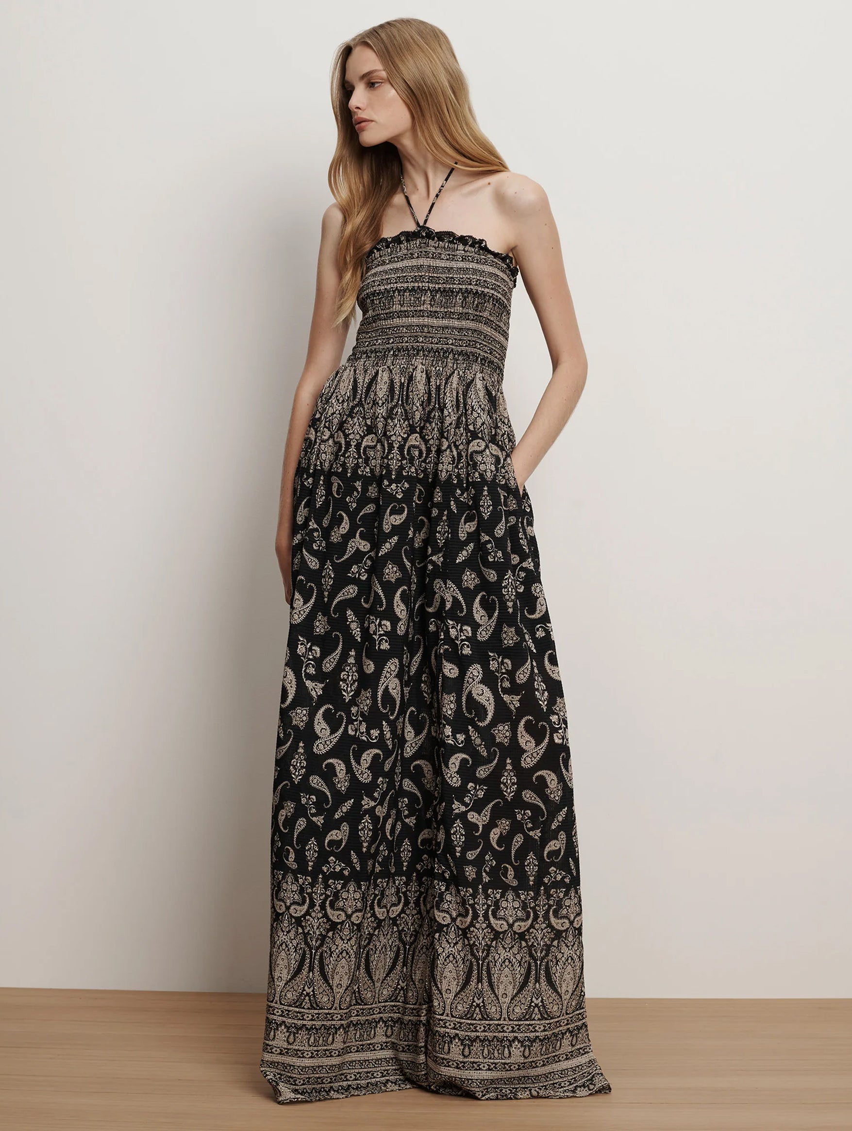 Ayanna Dress in Black Multi