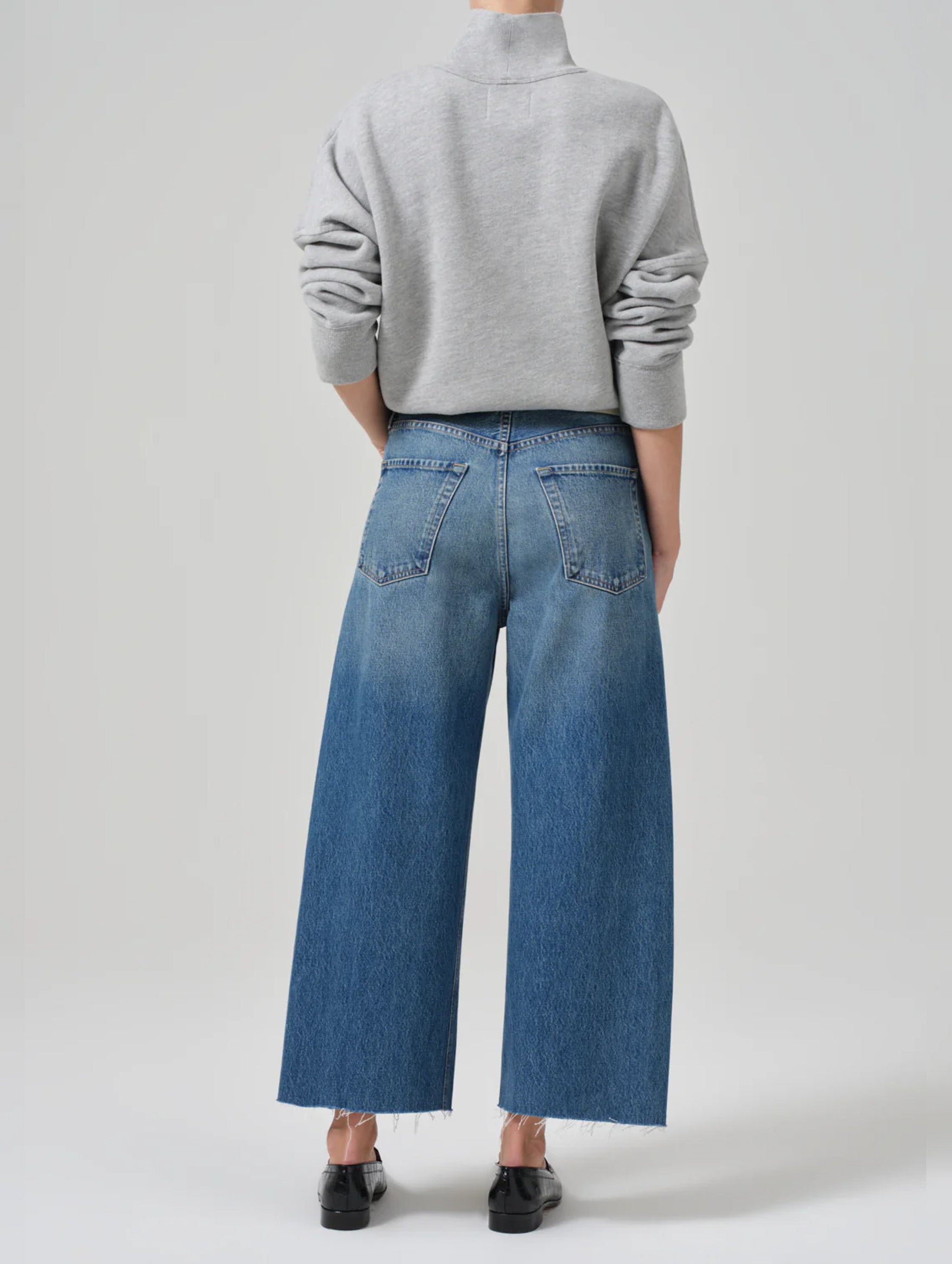 Ayla Raw Hem Crop Jean in Doheny