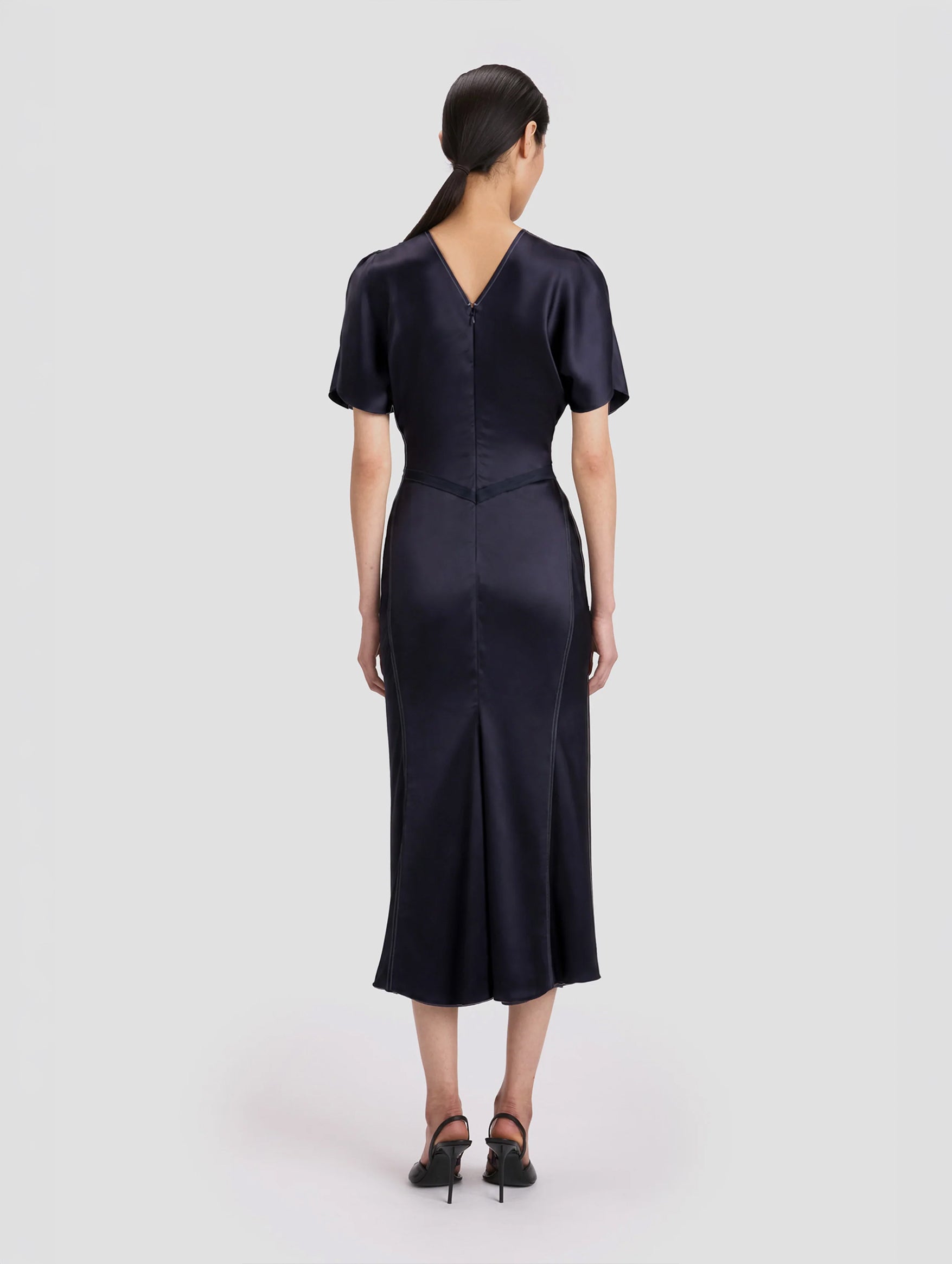 Bela Midi Dress in Midnight