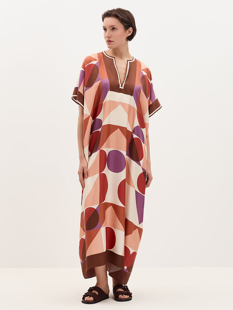 Berry Kaftan in Imprimé Marisa