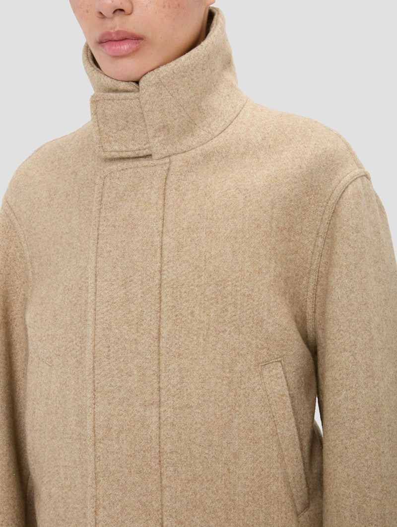 Bomber Jacket in Camel Melange