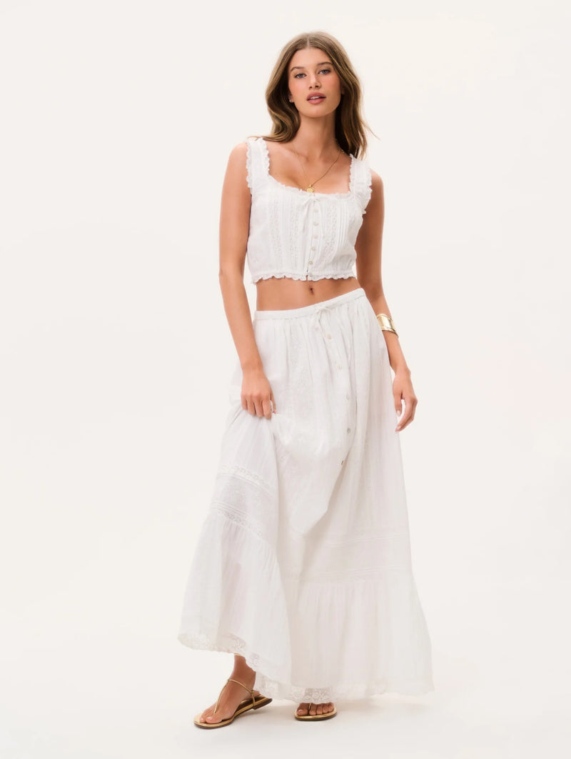 Brina Skirt in Optic White