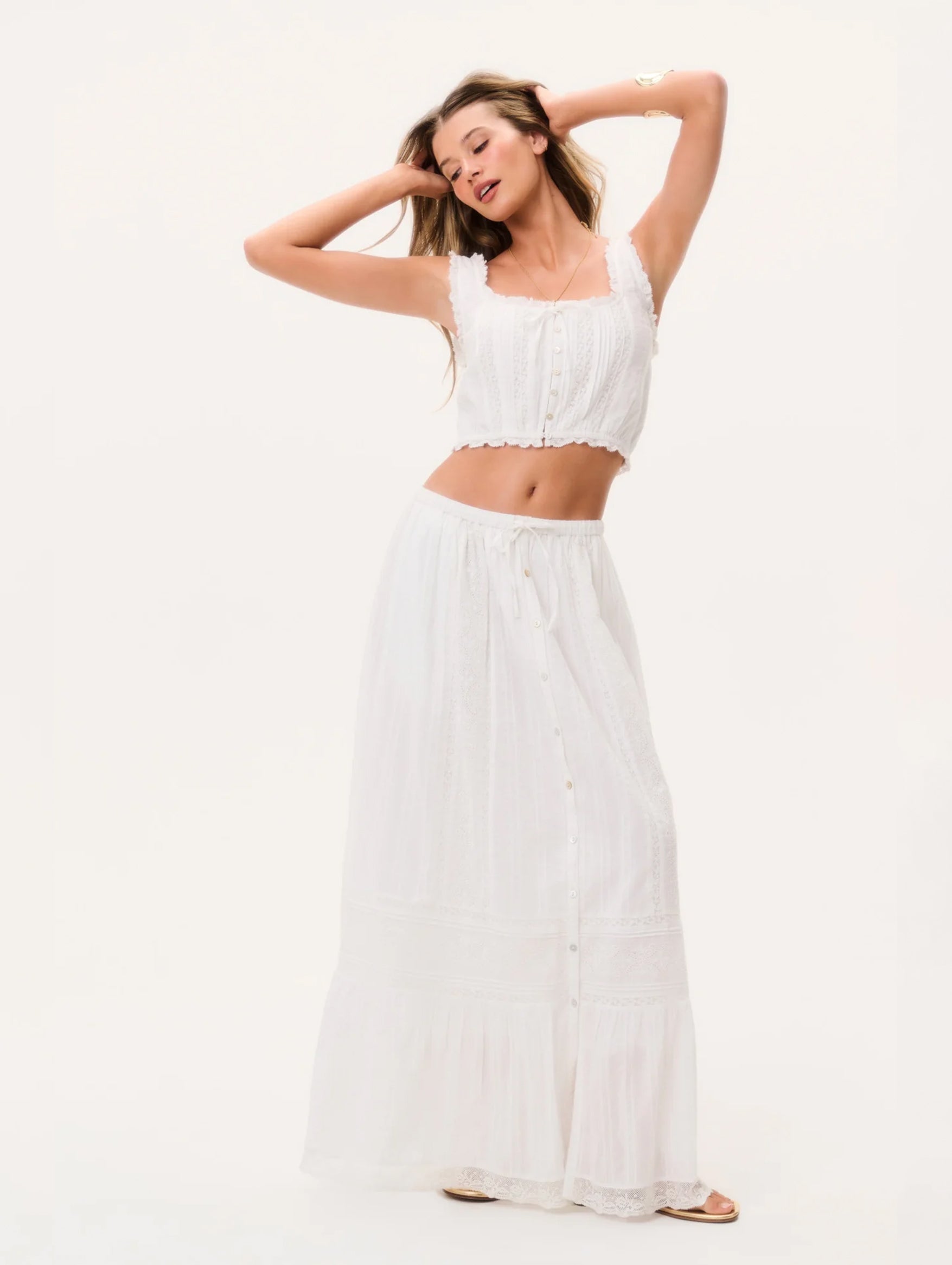Brina Skirt in Optic White