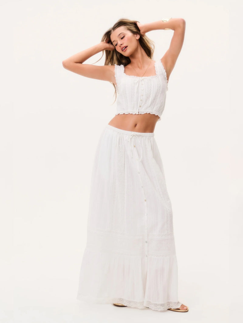 Brina Skirt in Optic White