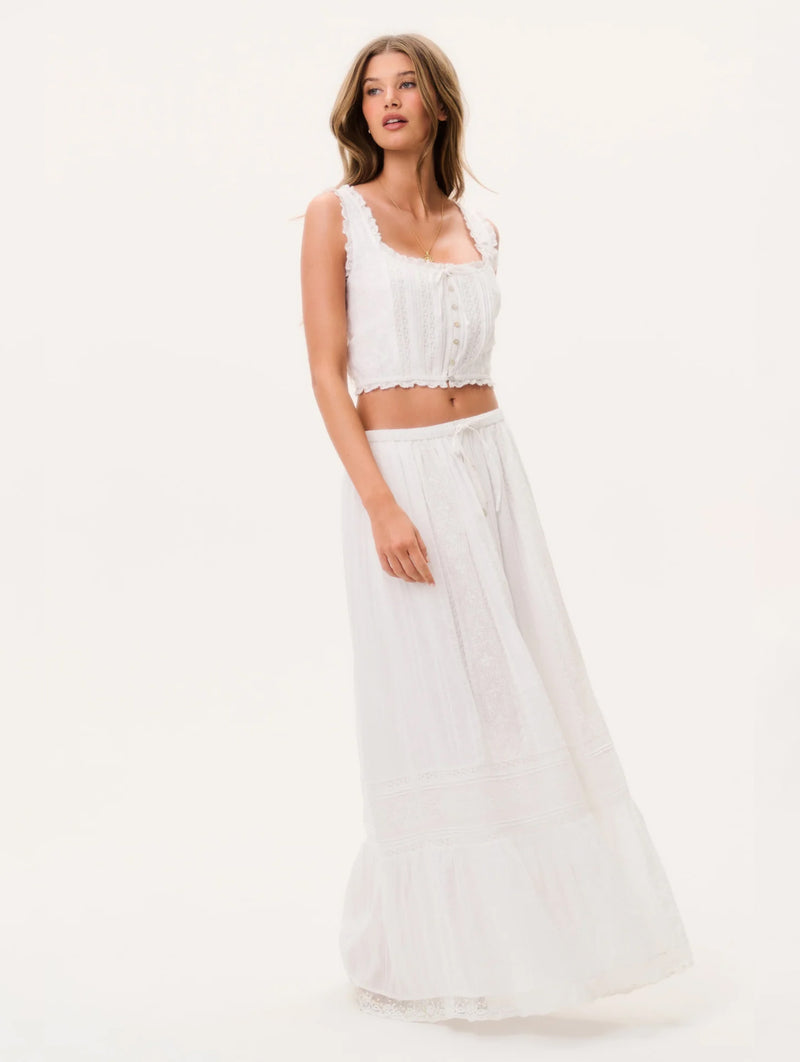 Brina Skirt in Optic White