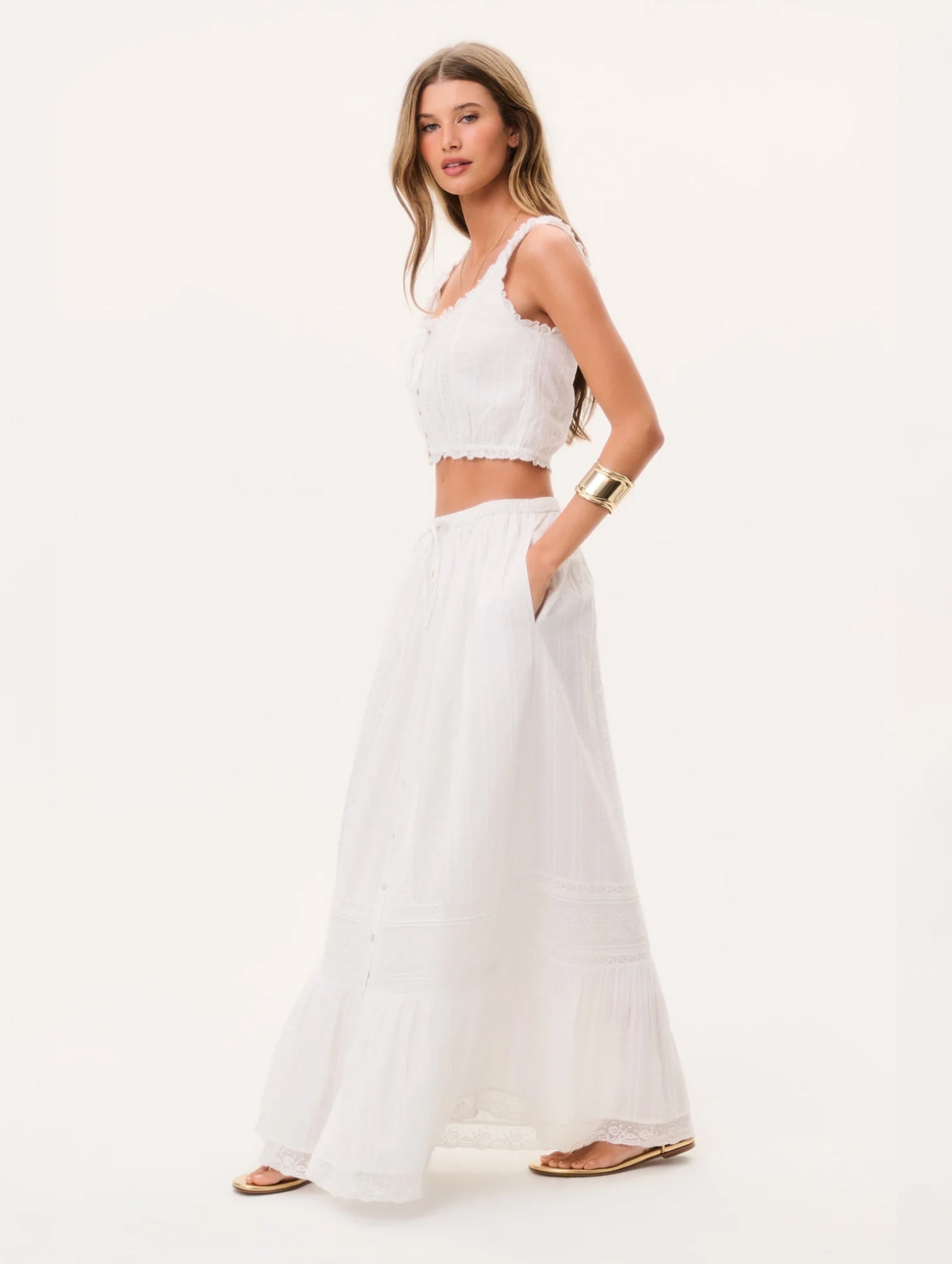 Brina Skirt in Optic White