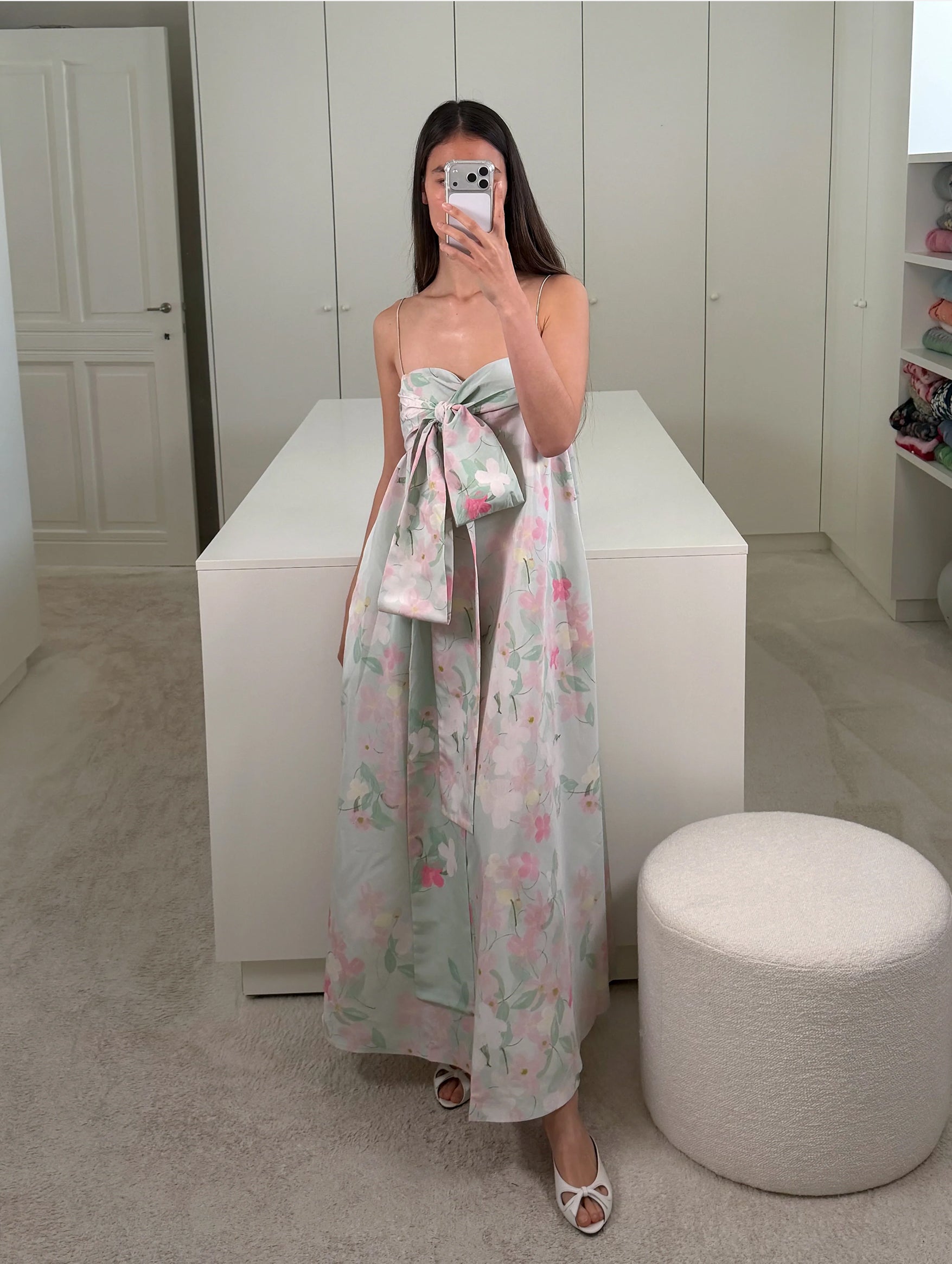 Bailey Dress in Clematis Montana Mint