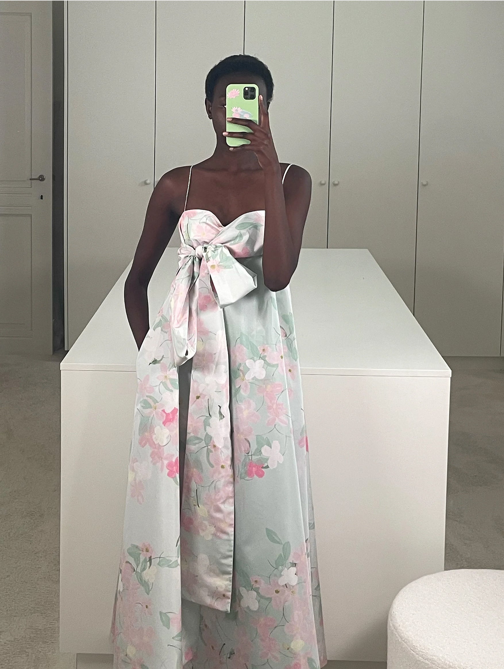 Bailey Dress in Clematis Montana Mint